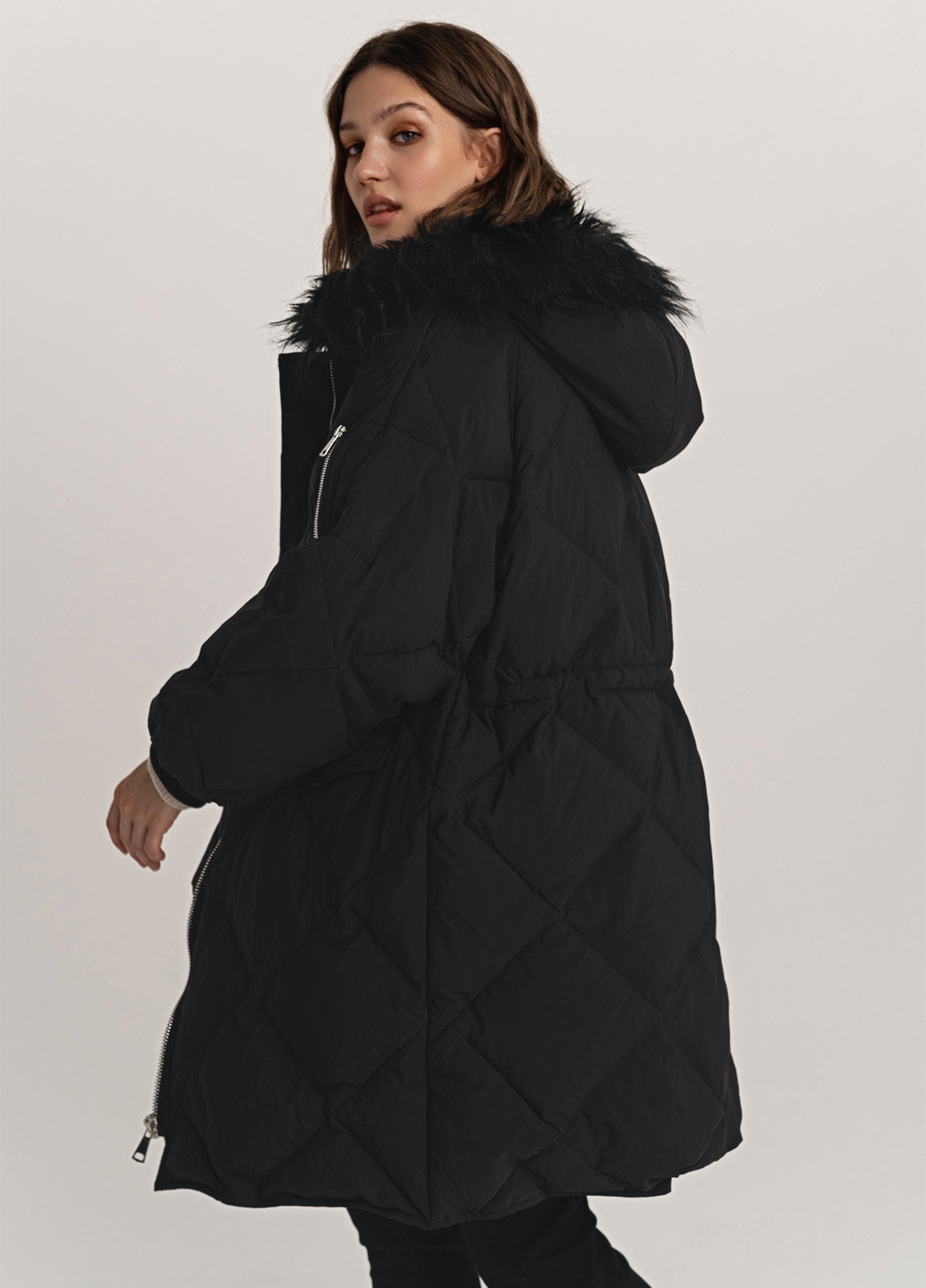Черная зимняя пальто befree