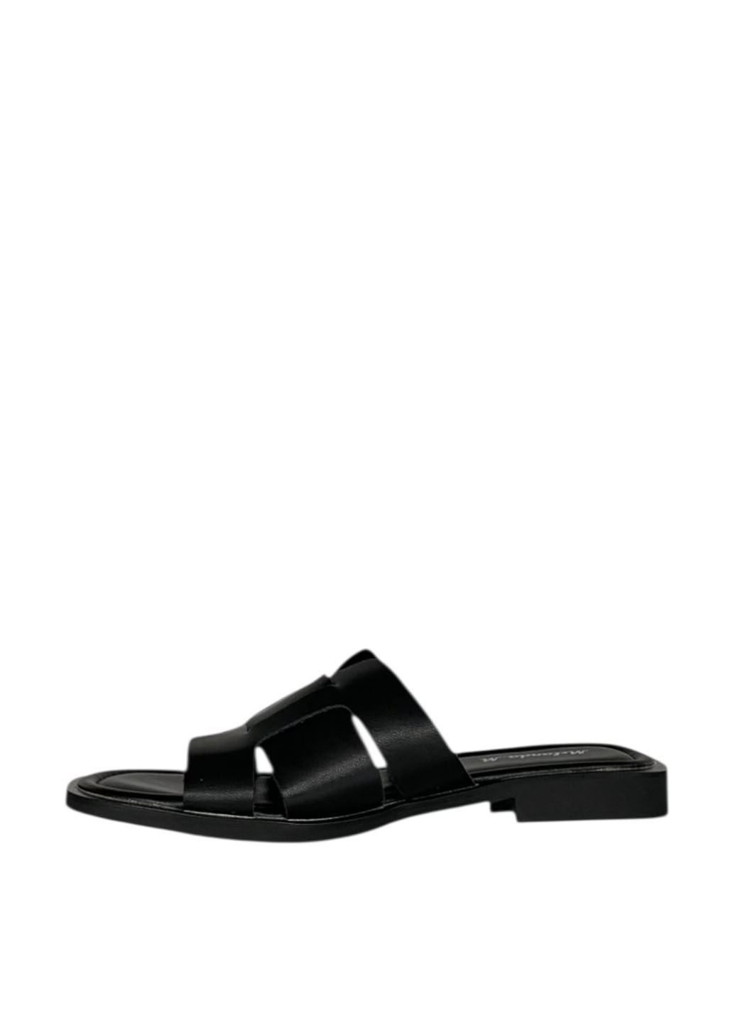 Черные шлепанцы Melanda.M плетение