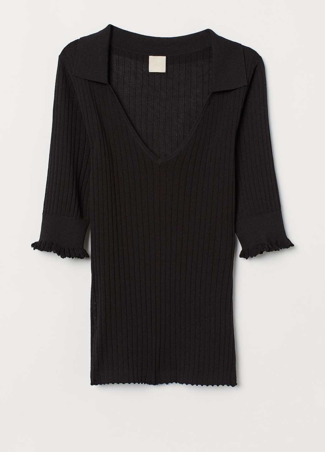 Черный демисезонный свитер с к/р H&M