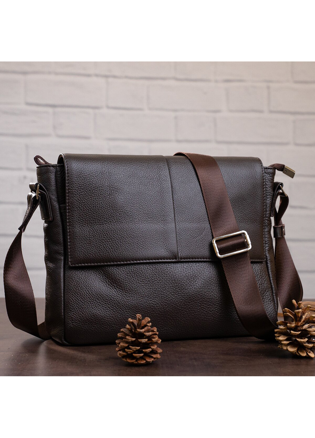 Мужская кожаная сумка 30х22х8 см Shvigel (229460447)