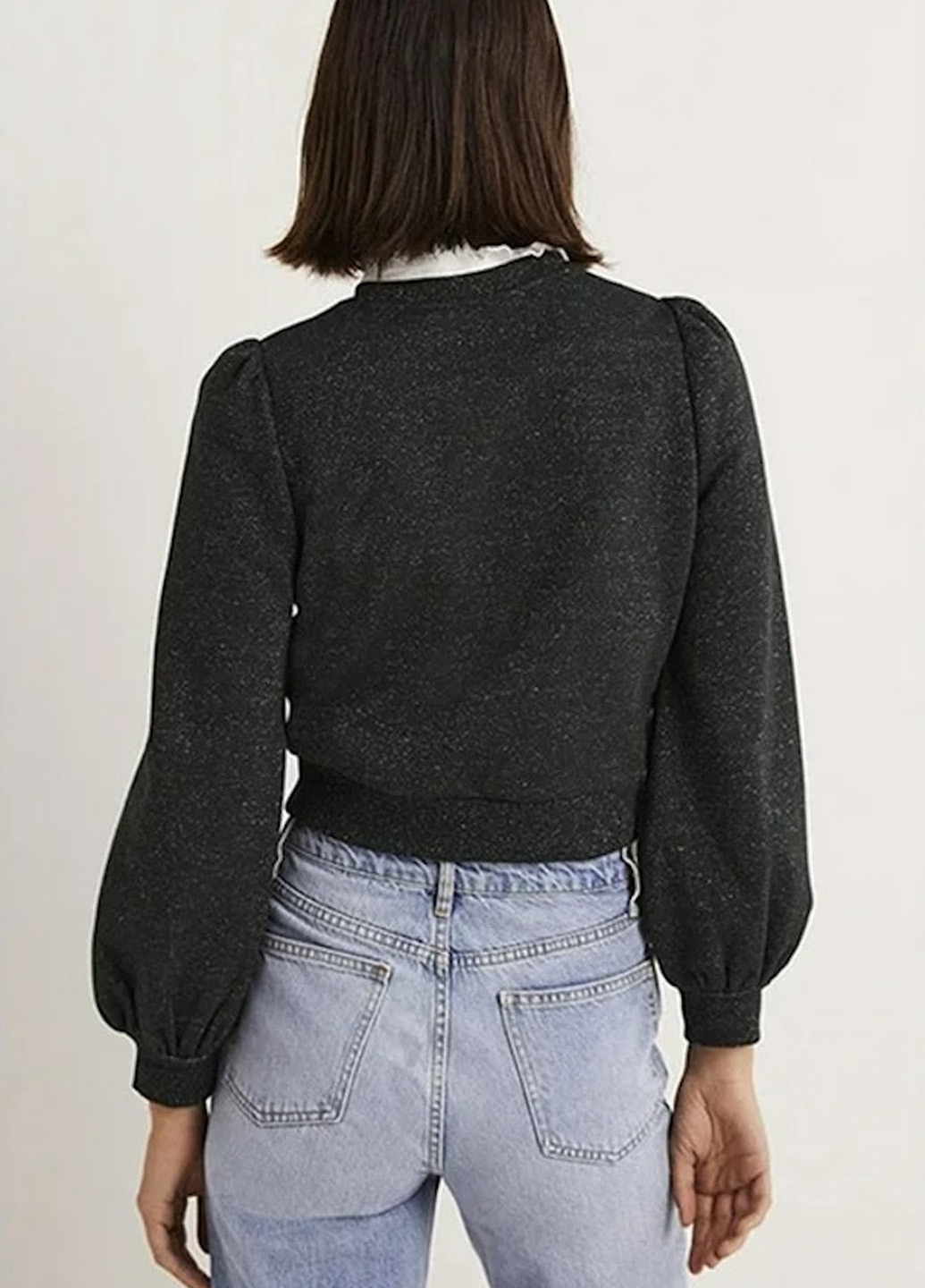 Чорний світшот Boden однотонний без декору (322564564)