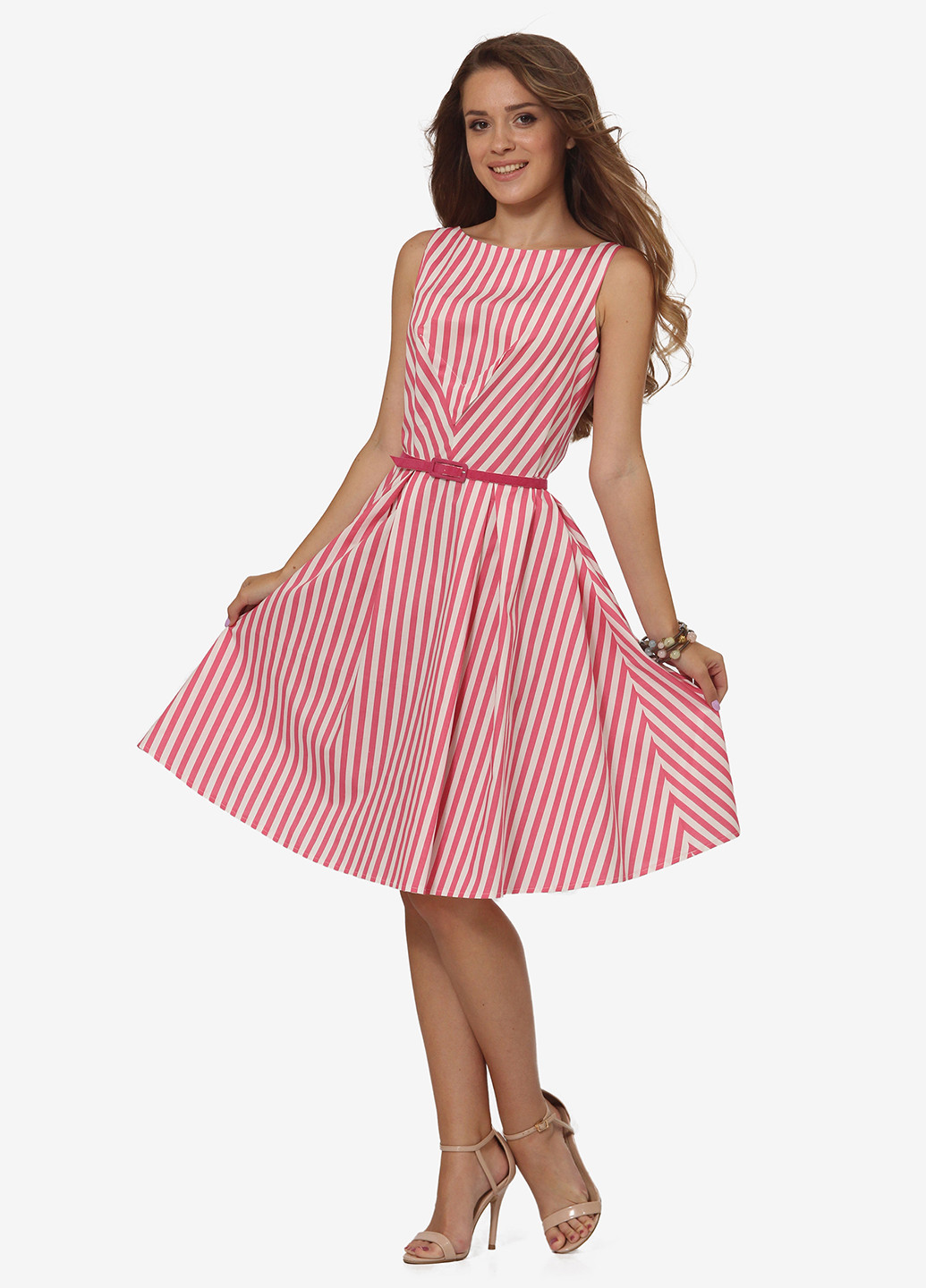 Рожева кежуал сукня, сукня кльош Lila Kass