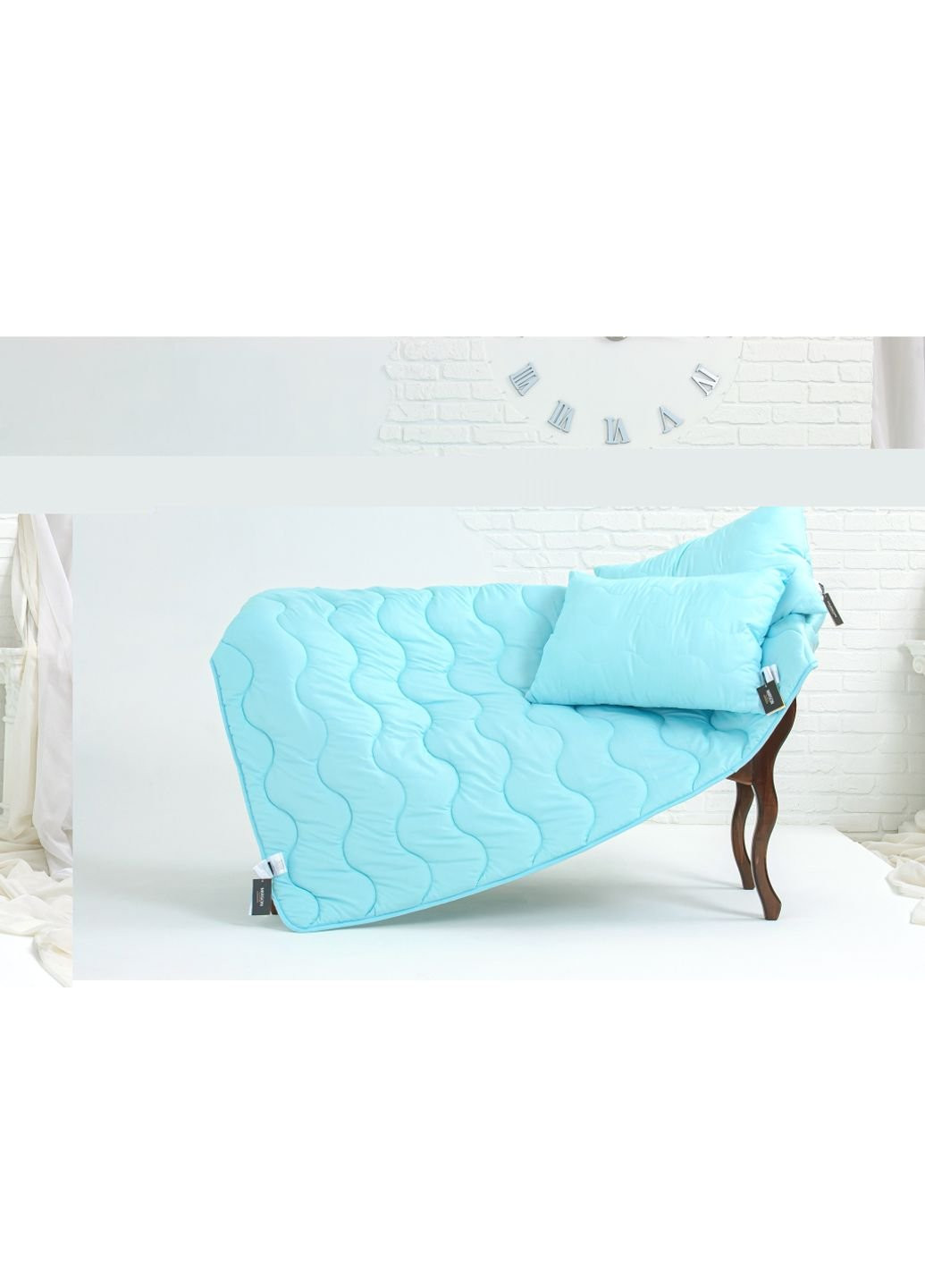 Одеяло MirSon Набор с Тенсель Всесезонный №1673 Eco Light Blue Одеяло + по (2200002657730) No Brand (254013455)