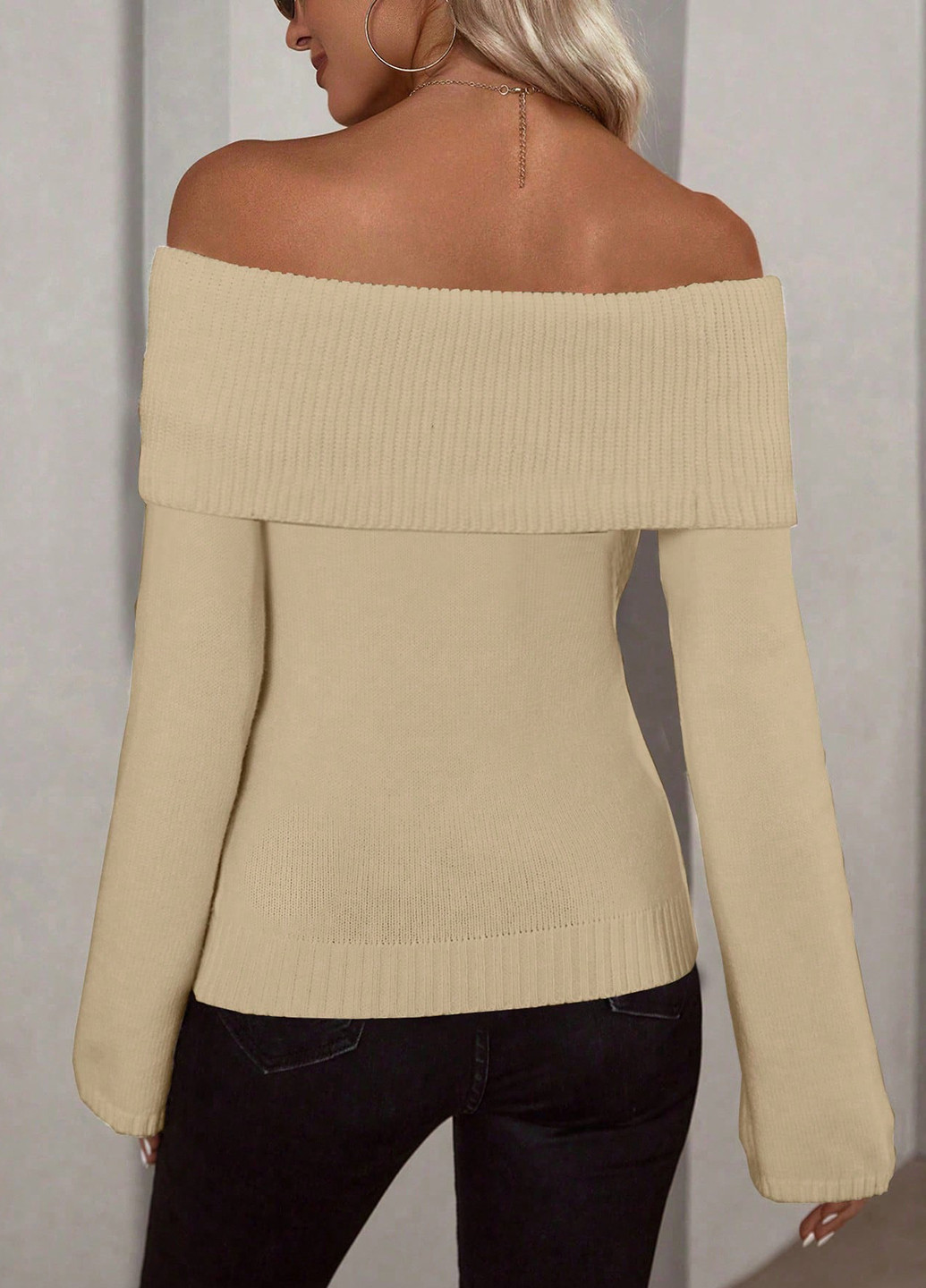 Світло-бежевий демісезонний светр SHEIN