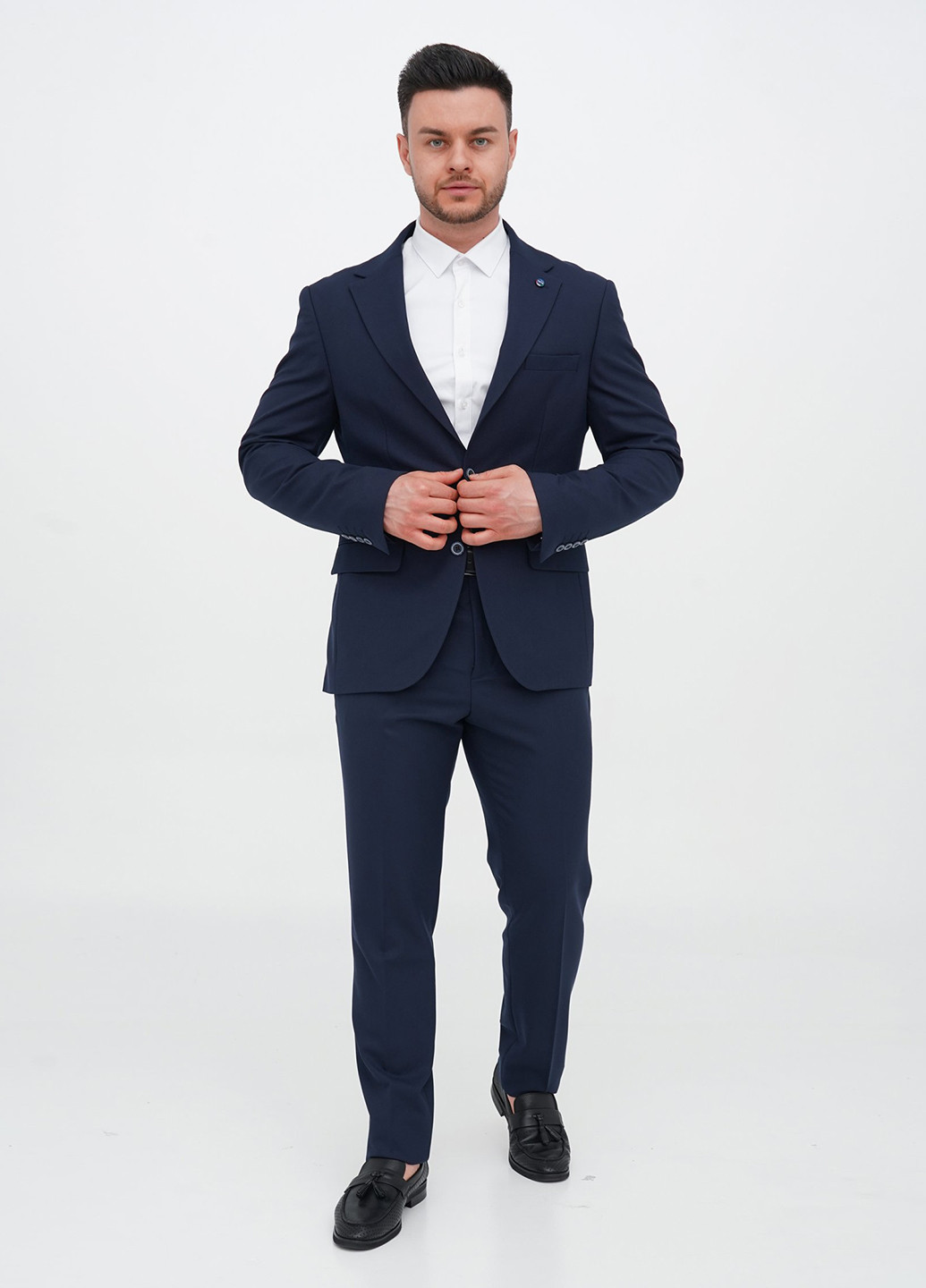 Синій демісезонний костюм (піджак, штани) брючний Trend Collection