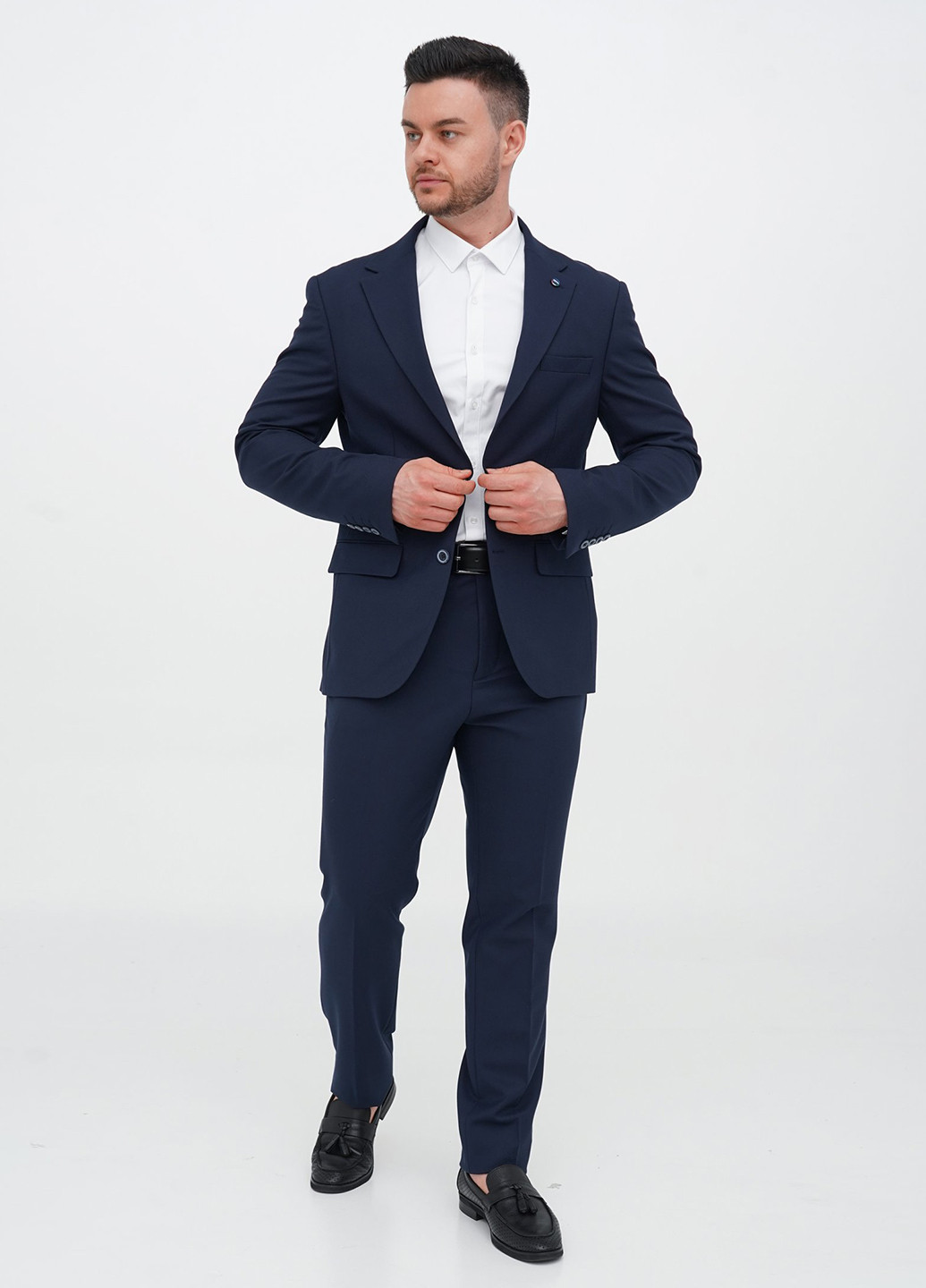 Синій демісезонний костюм (піджак, штани) брючний Trend Collection