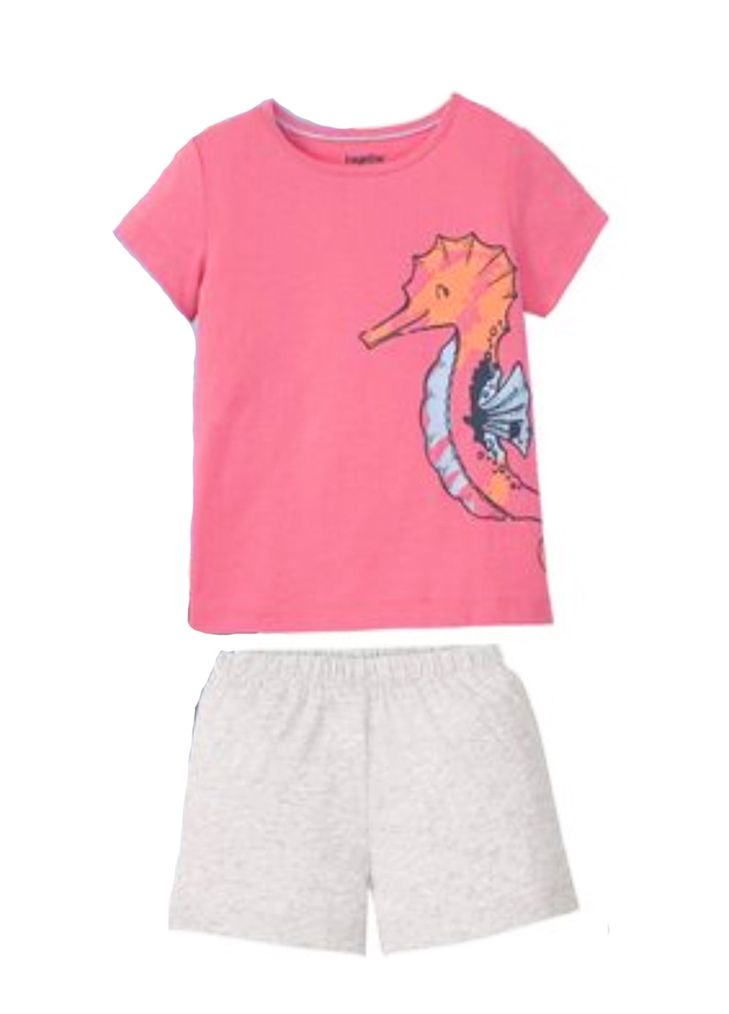 Розовый комплект (футболка, шорты) Lupilu
