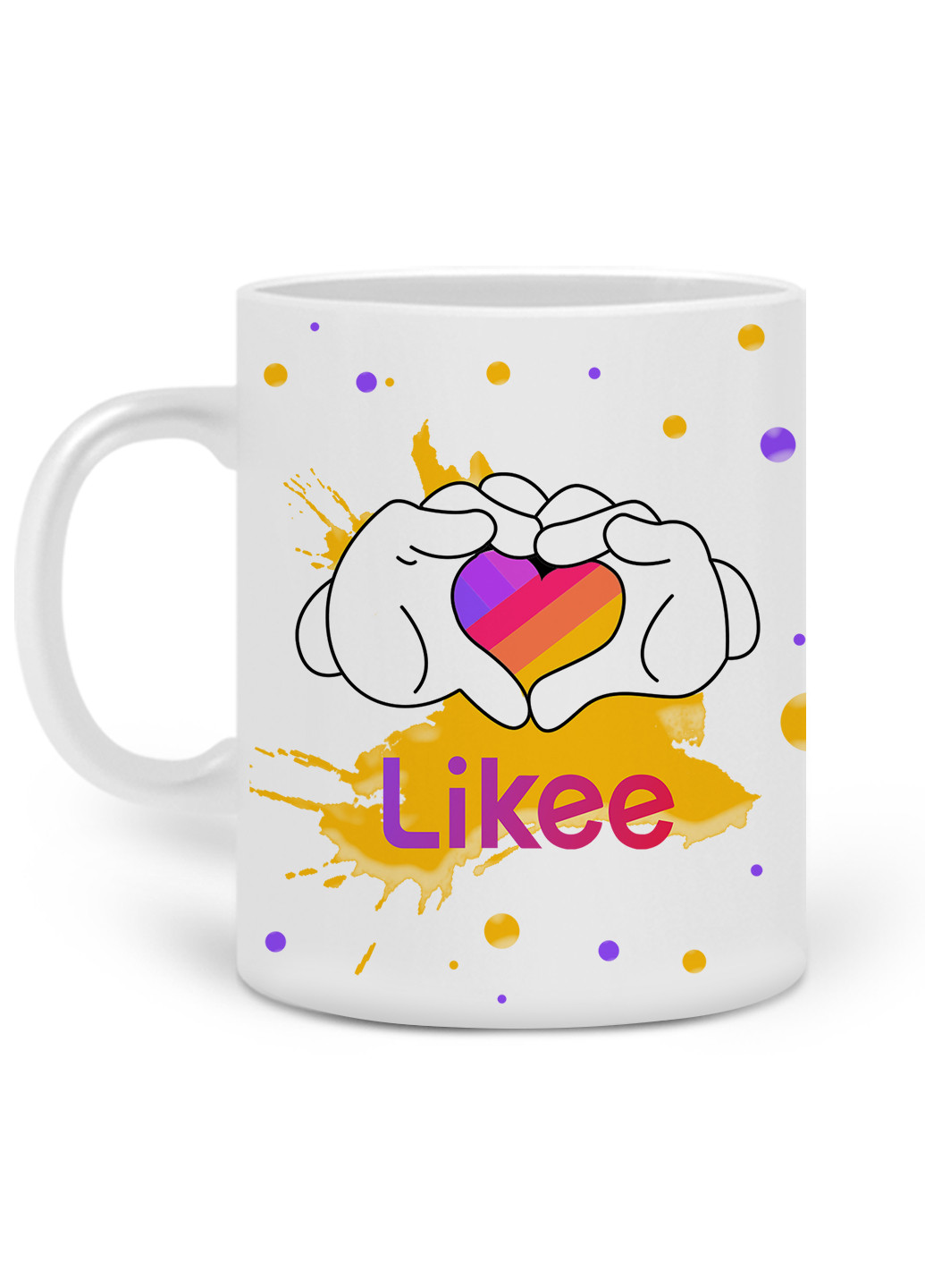 Кружка Лайк (Likee) 330 мл горнятко керамічне (20259-1711) MobiPrint (219774521)