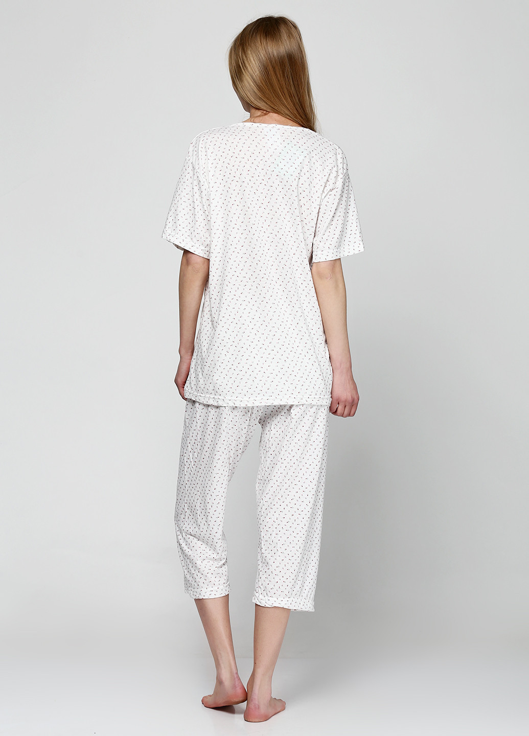 Молочний демісезонний комплект (футболка, капри) Good Night Pajama