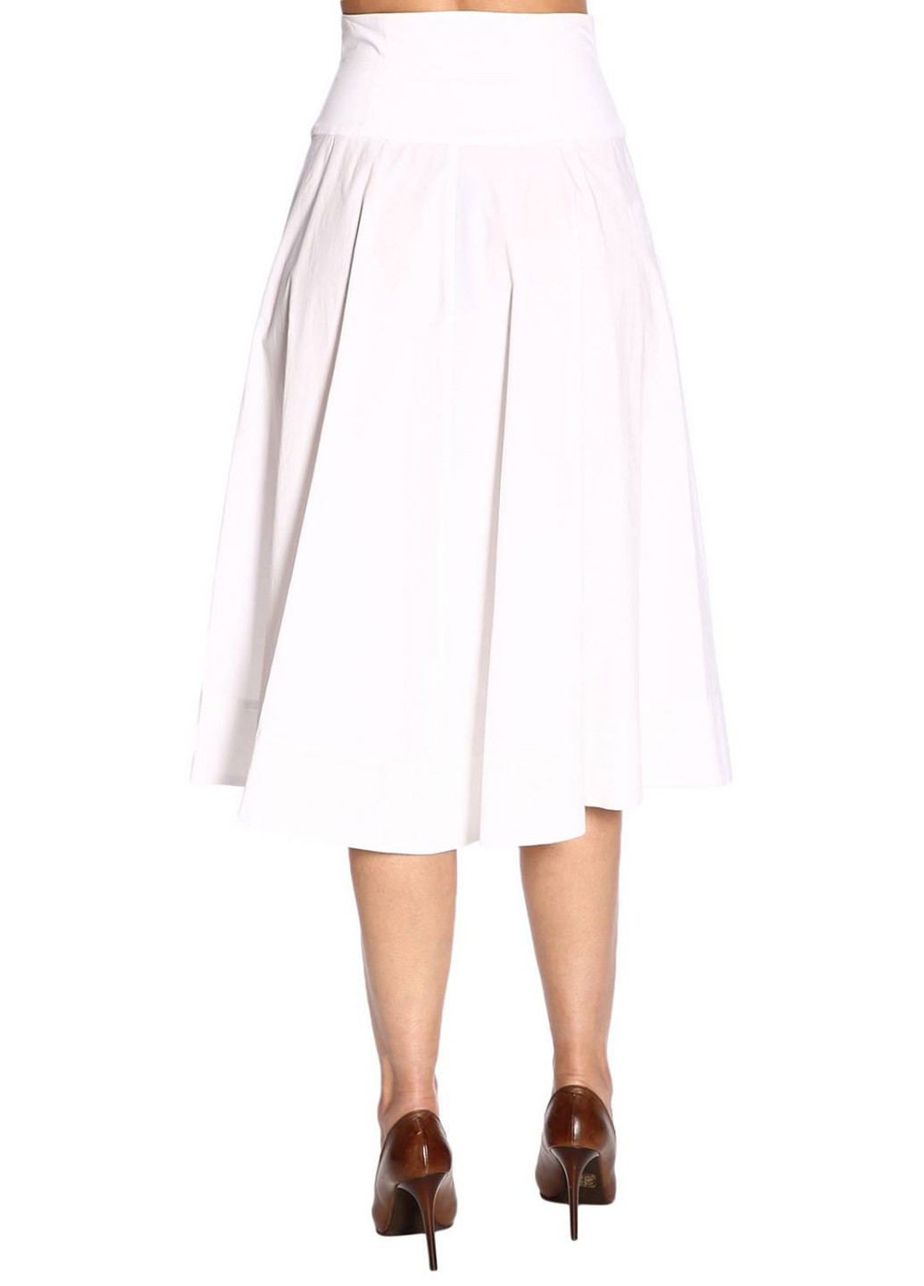 Белая кэжуал однотонная юбка Pinko клешированная