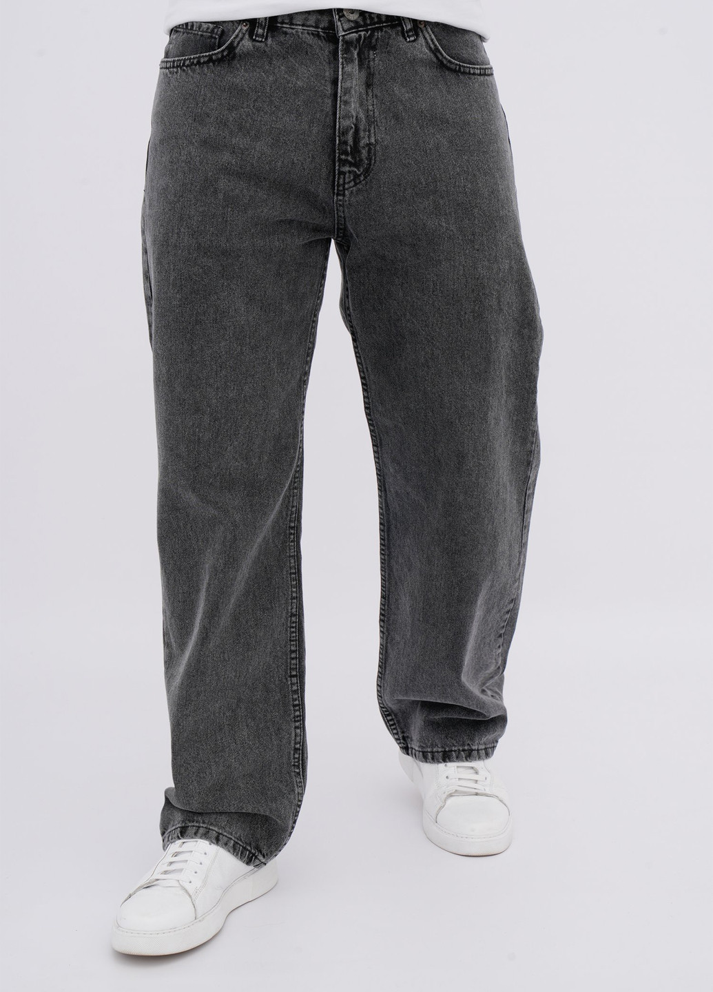Темно-серые демисезонные прямые джинсы Trend Collection