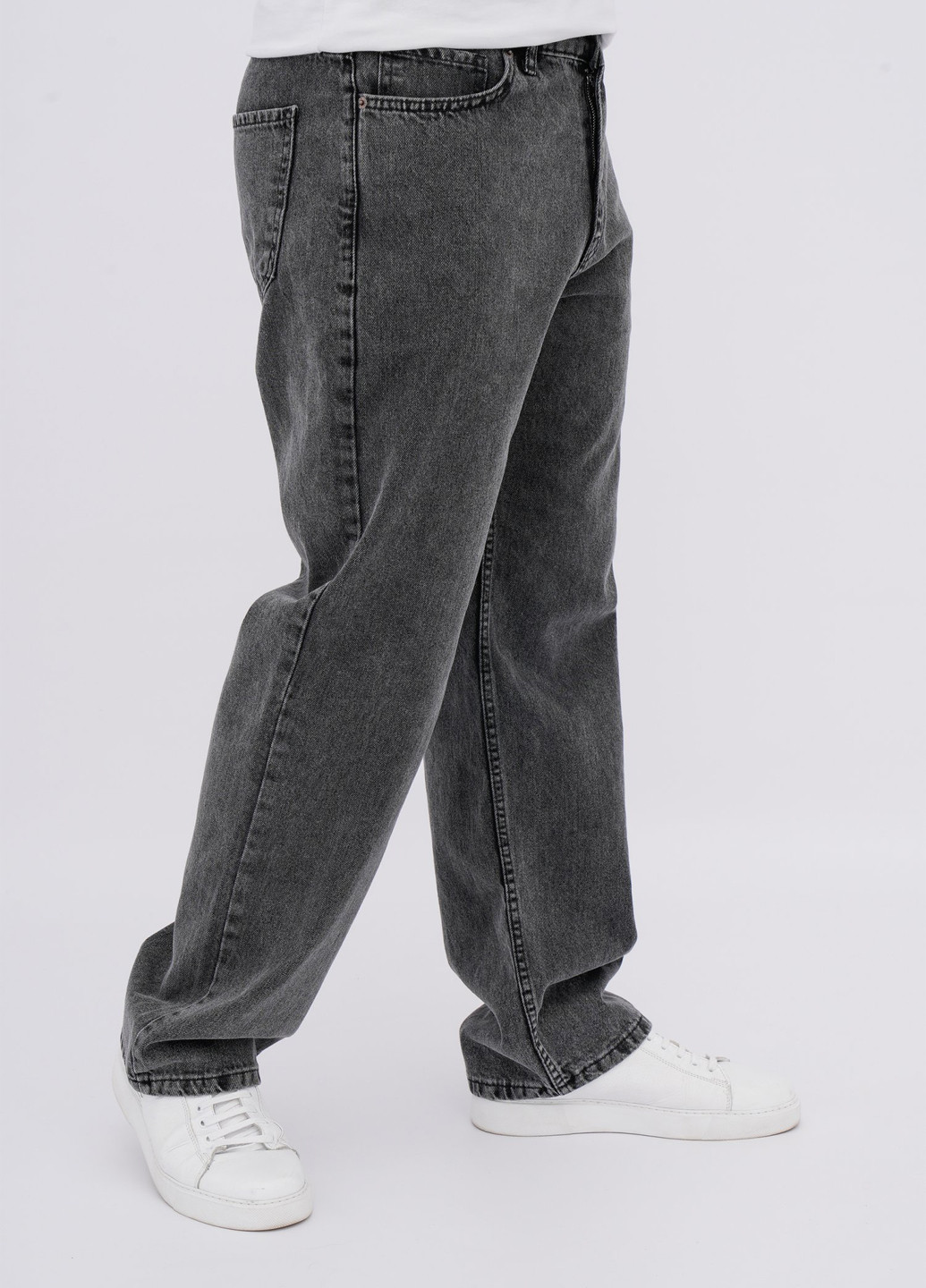 Темно-серые демисезонные прямые джинсы Trend Collection