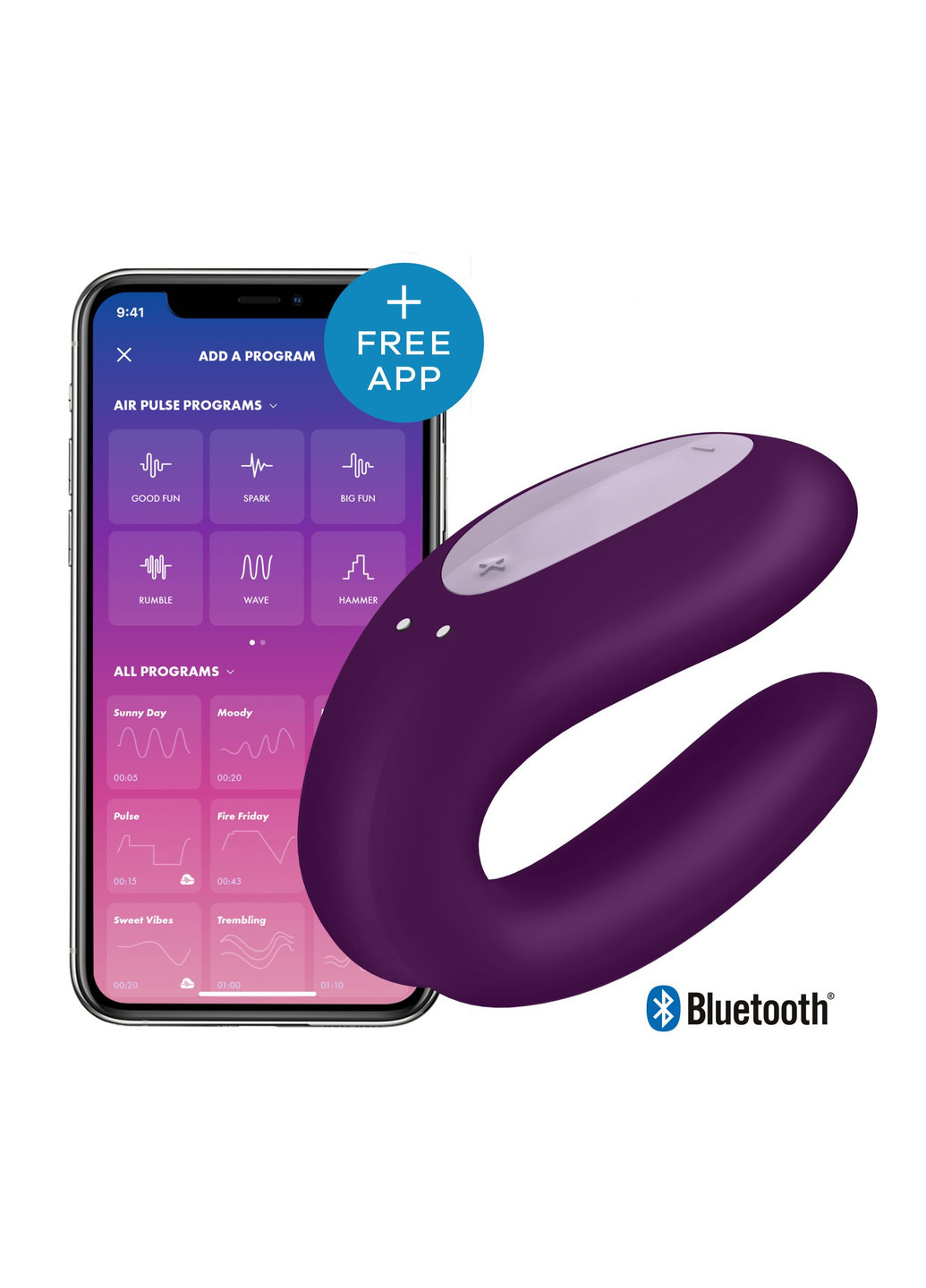 Смарт-вибратор для пар Double Joy White Satisfyer (252146262)