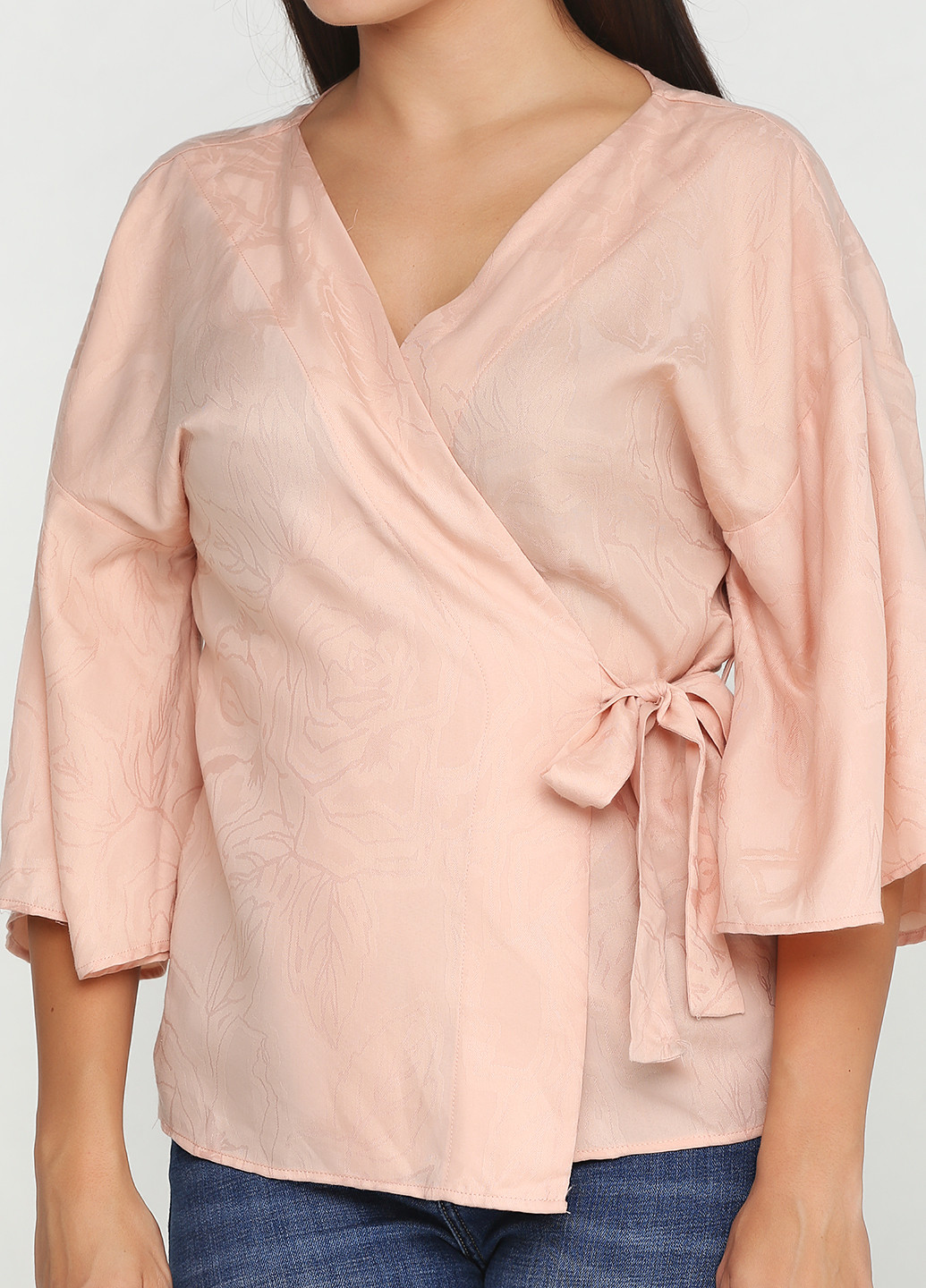 Персиковая демисезонная блуза Zara