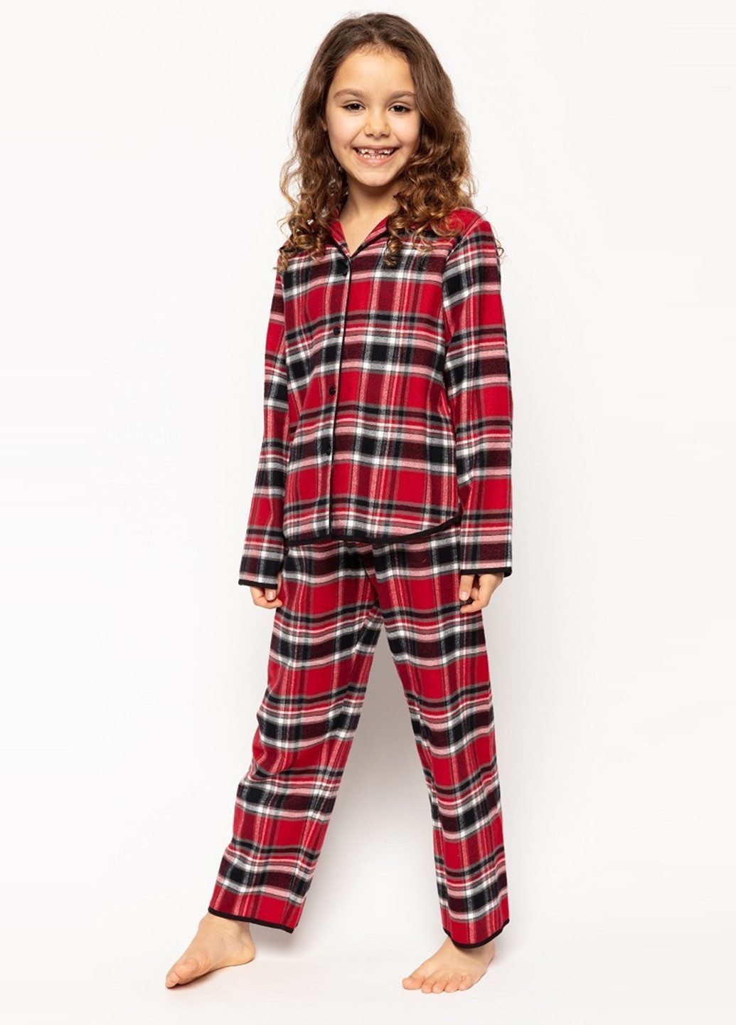 Красная всесезон пижама (рубашка, брюки) рубашка + брюки Cyberjammies