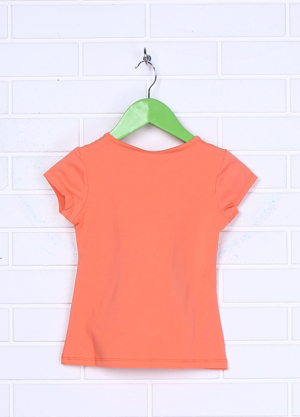 Персиковая летняя футболка с коротким рукавом Favo