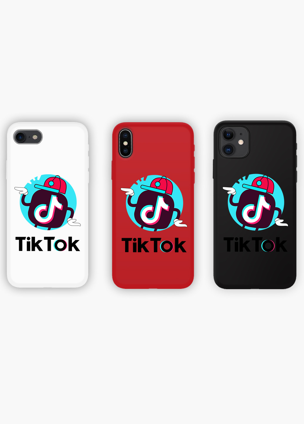 Чехол силиконовый Apple Iphone X ТикТок (TikTok) (6129-1712) MobiPrint (219559072)