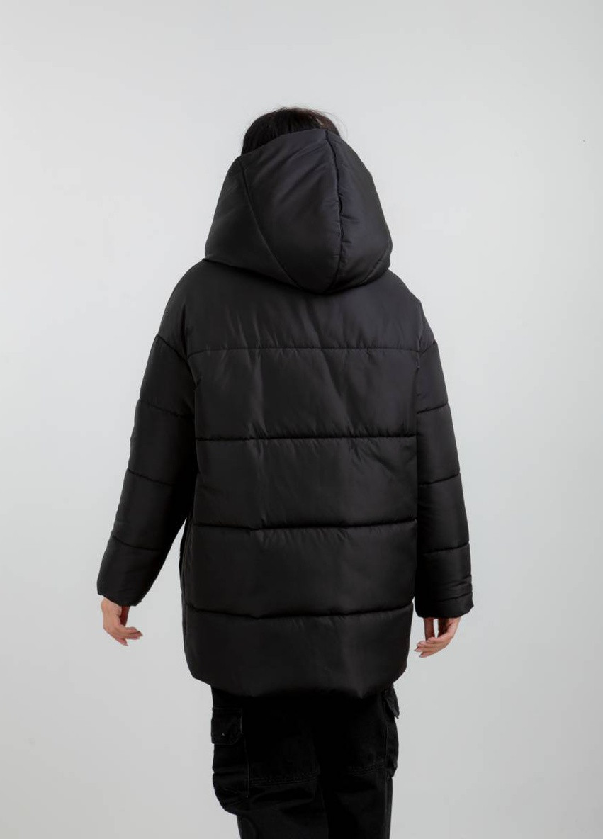 Чорна зимня куртка-ковдра romashka Ромашка Гренландія