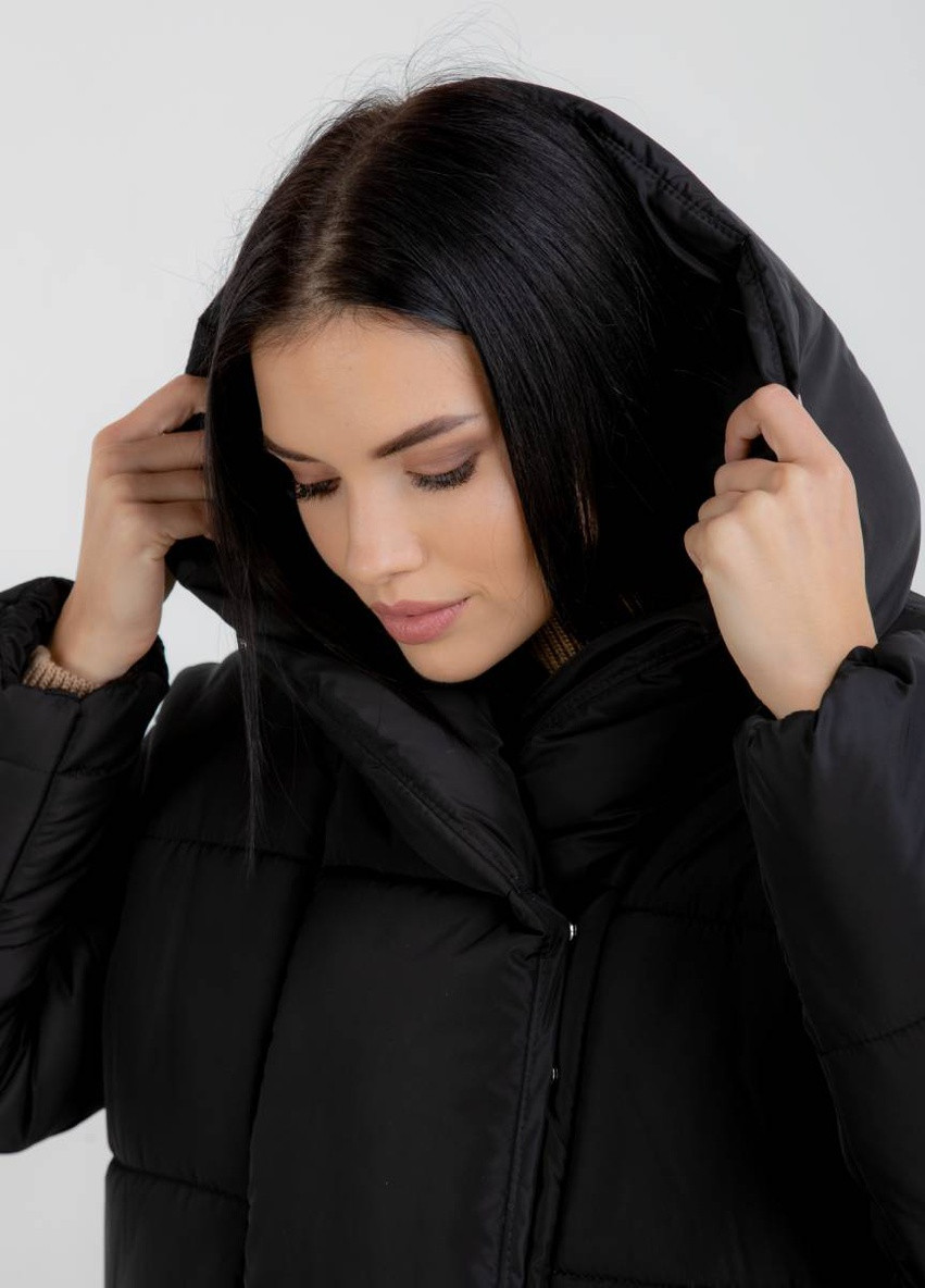 Чорна зимня куртка-ковдра romashka Ромашка Гренландія