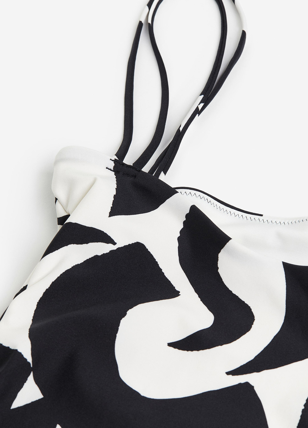 Чорно-білий літній купальник суцільний H&M