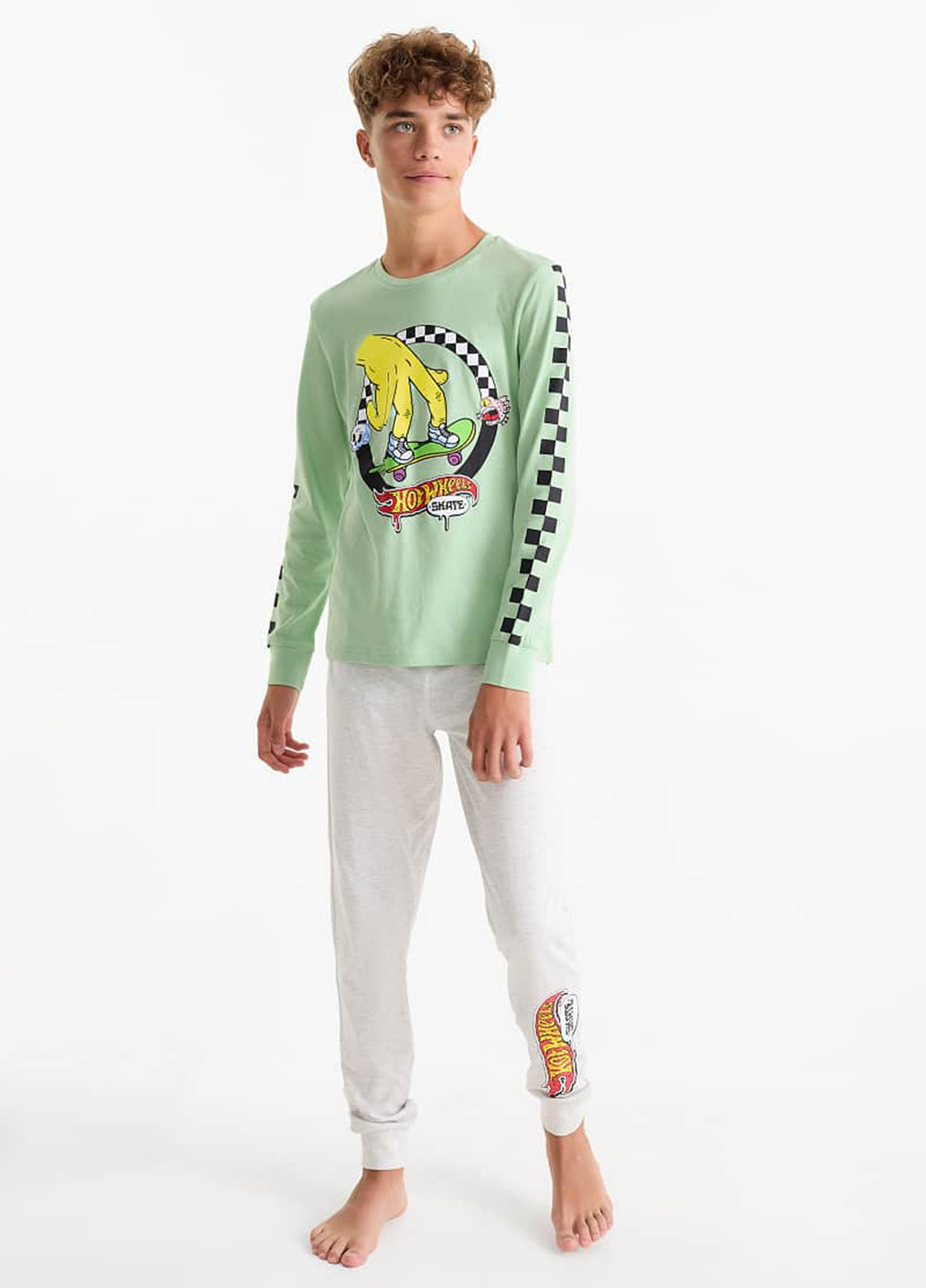 Комбинированная всесезон пижама (лонгслив, брюки) лонгслив + брюки C&A