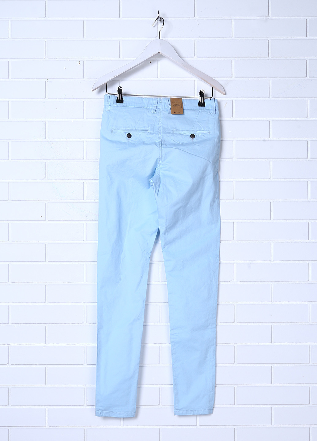 Голубые кэжуал летние прямые брюки Jack & Jones