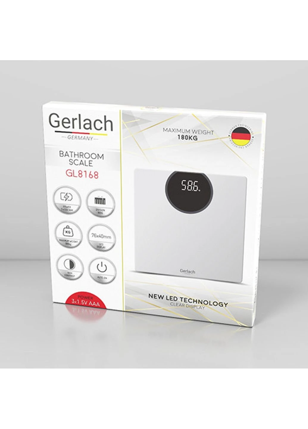 Ваги для підлоги Gerlach GL-8168 180 кг No Brand (253614737)