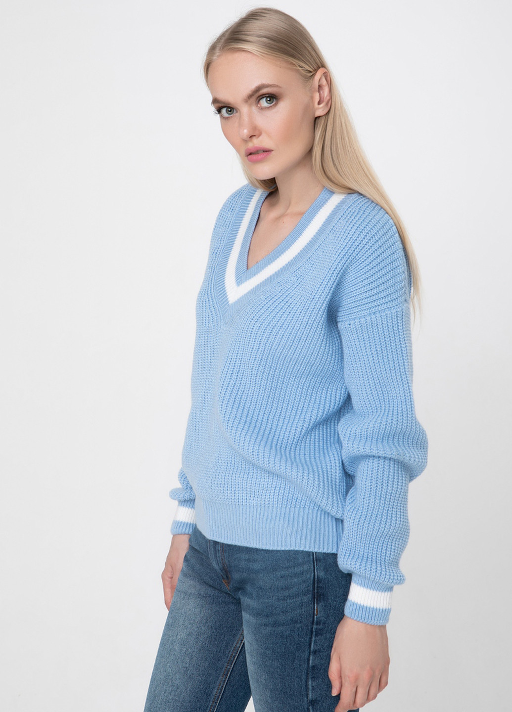 Голубой демисезонный пуловер пуловер Sewel