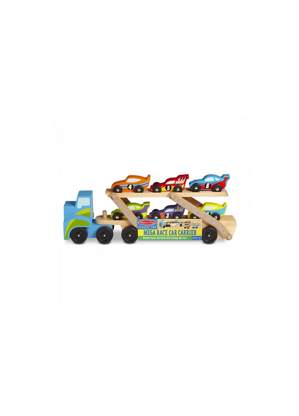 Игровой набор деревянный мегатягач автомобилей (MD12759) Melissa&Doug (254069014)