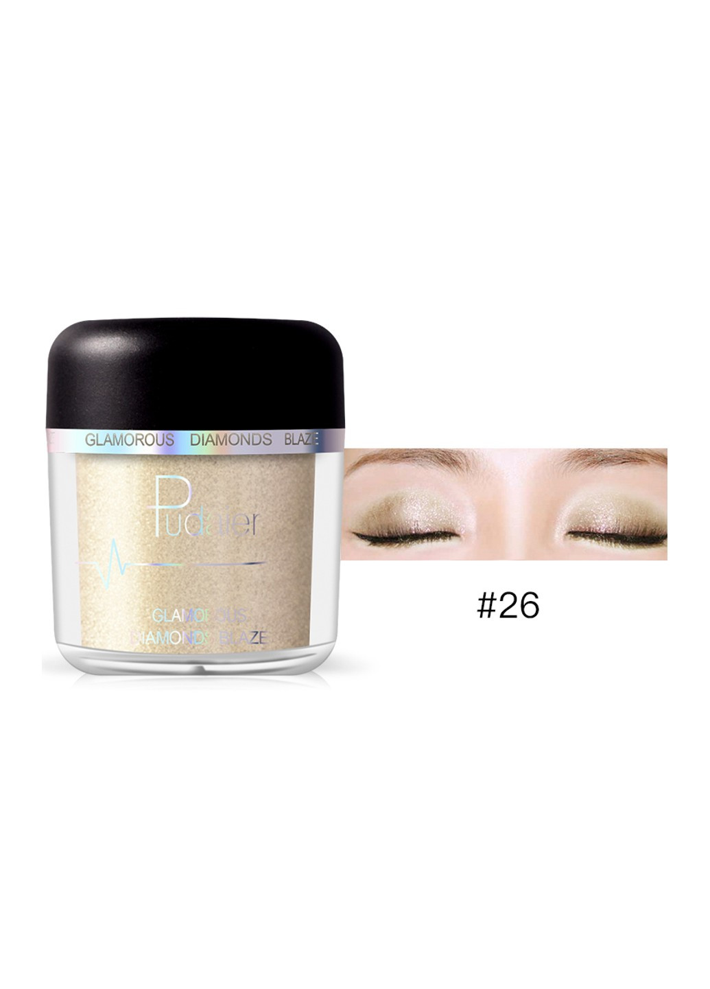 Тени пигментные для век Glamorous Diamonds Blaze Eyeshadow 4,5г Pudaier (254474470)