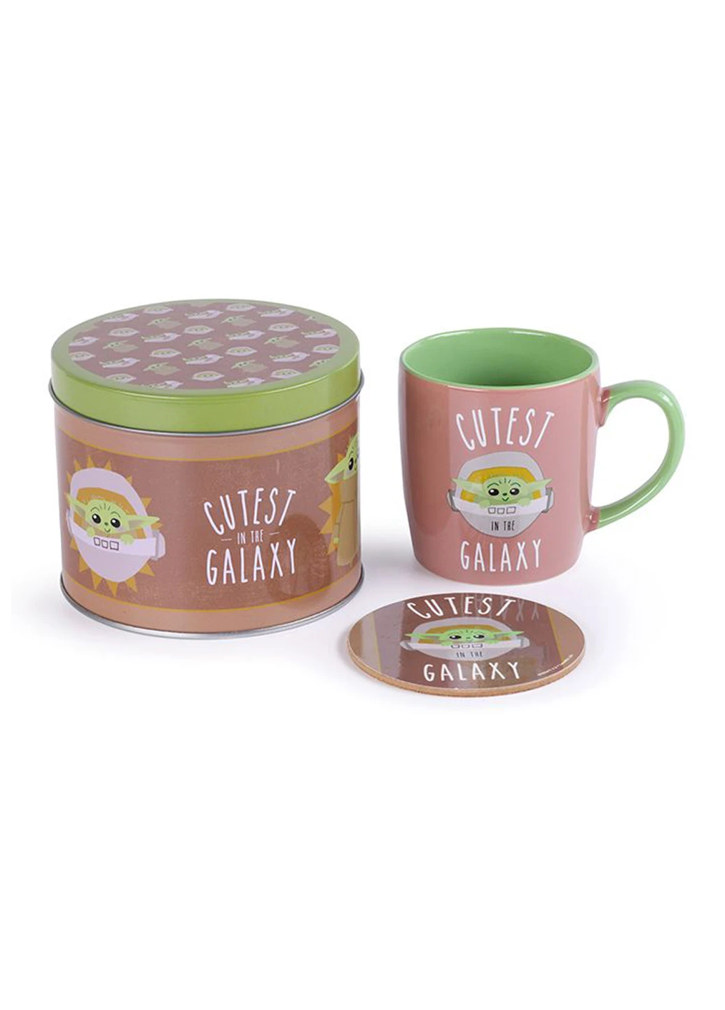 Набір посуду Star Wars: The Mandalorian - Cutest In The Galaxy Mug & Coaster In Tin Pyramid (246625390)