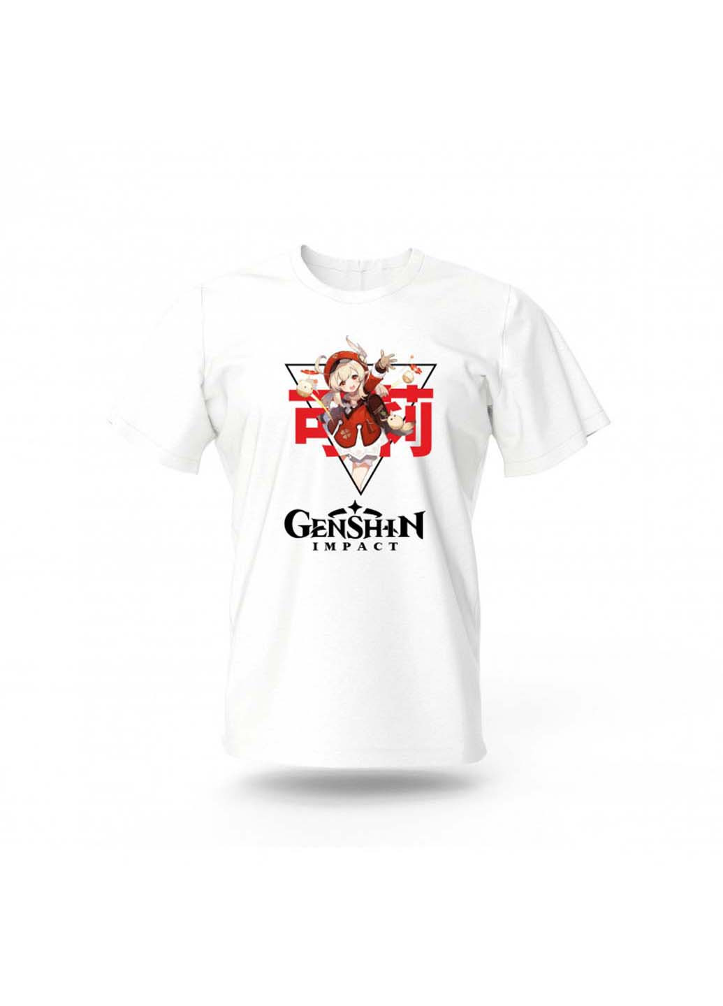 Біла футболка Fruit of the Loom Кли Геншин Импакт
