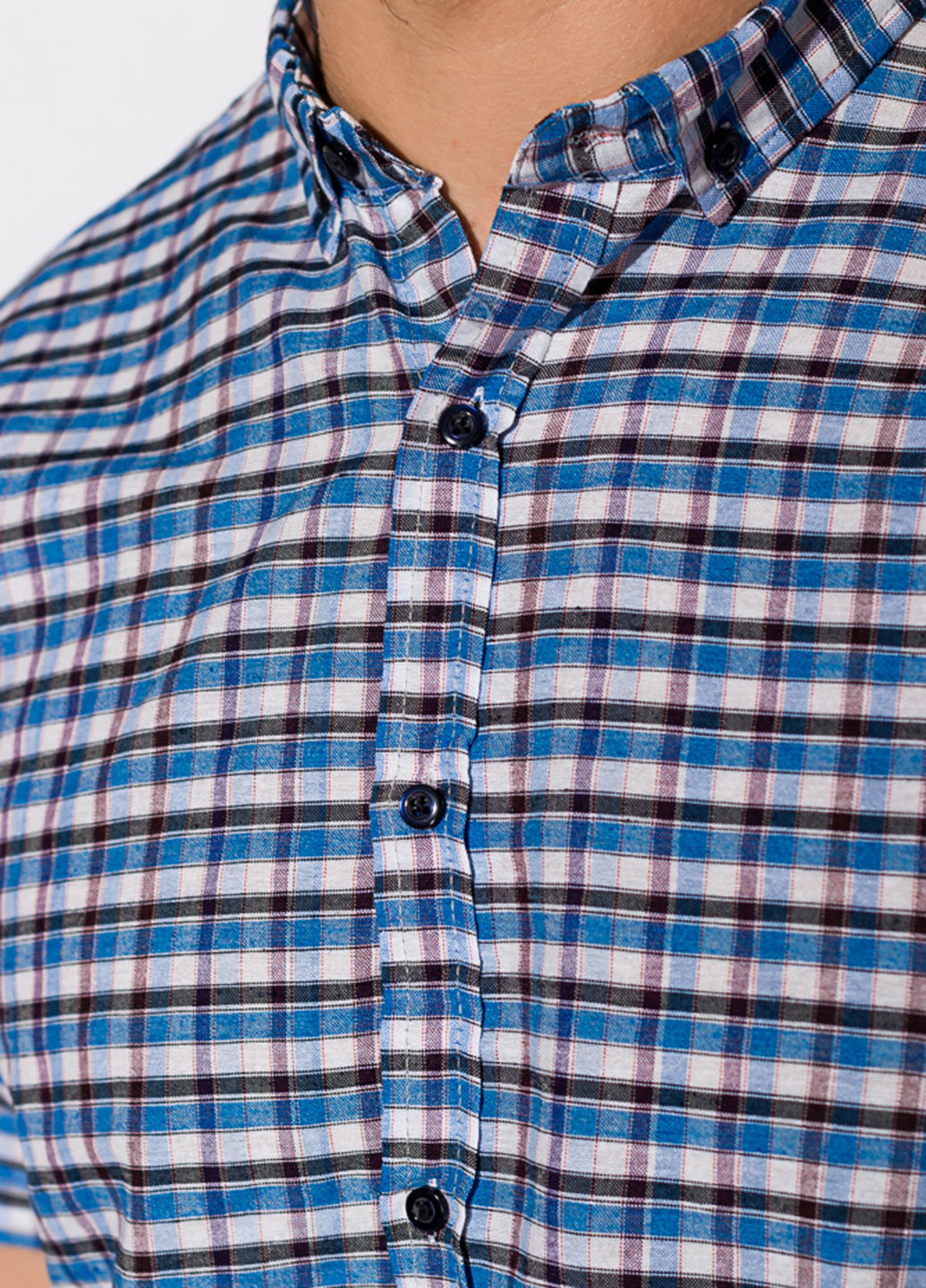 Голубой кэжуал рубашка в клетку Time of Style