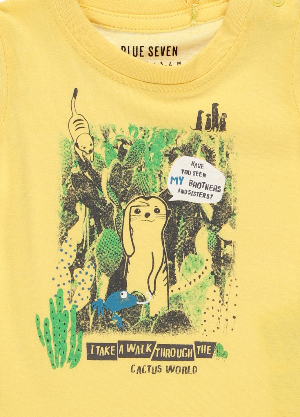 Желтая летняя футболка Blue Seven