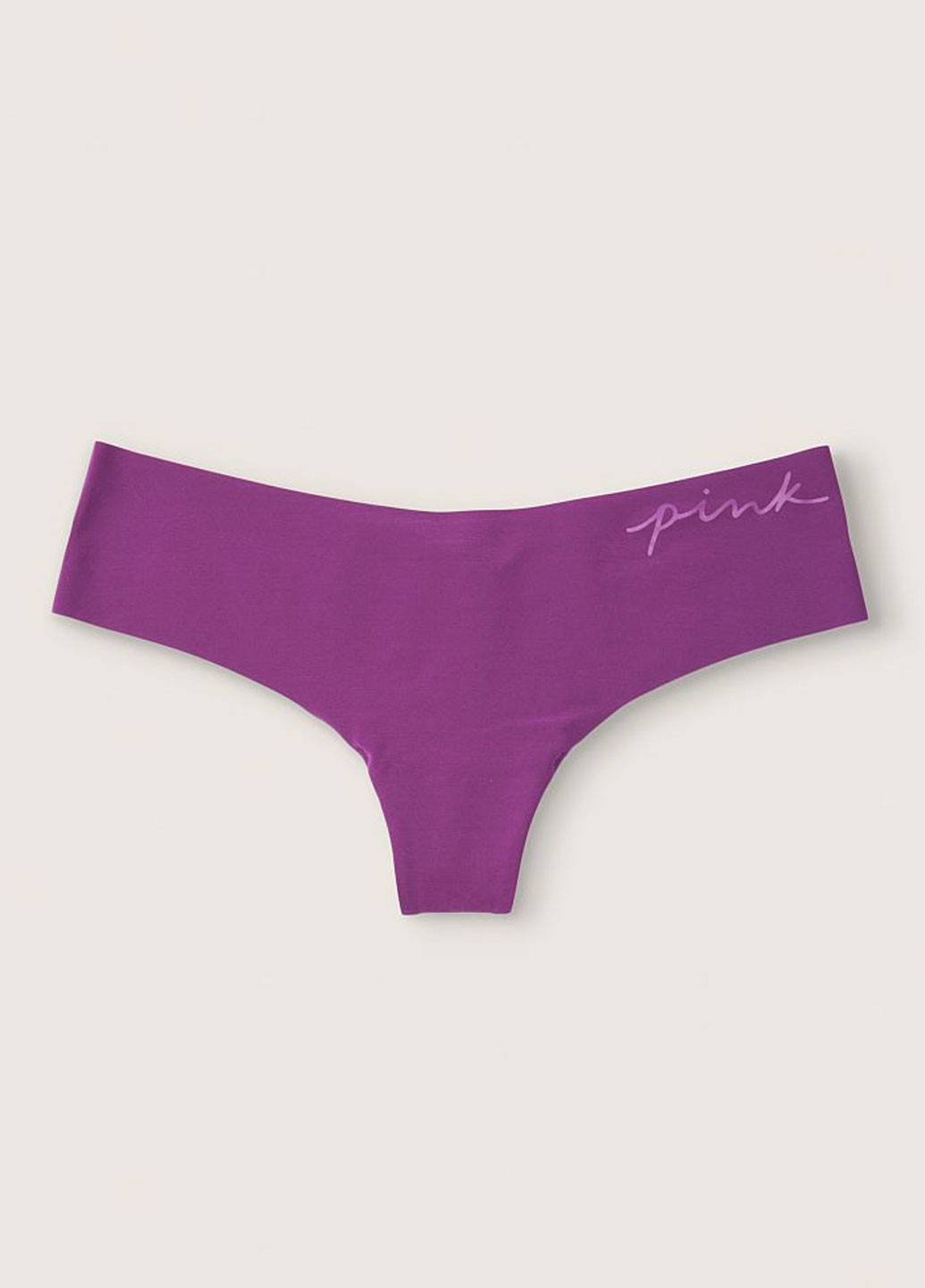 Трусики Victoria's Secret стринги однотонные фиолетовые повседневные полиамид