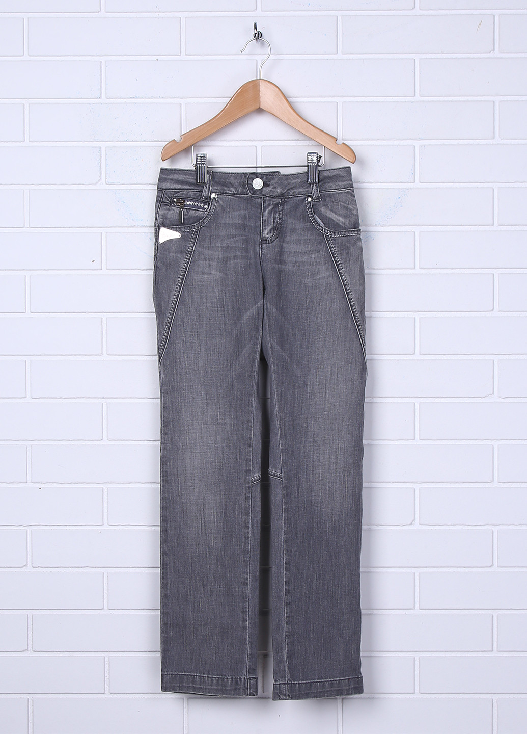 Серые демисезонные прямые джинсы Liu-Jo