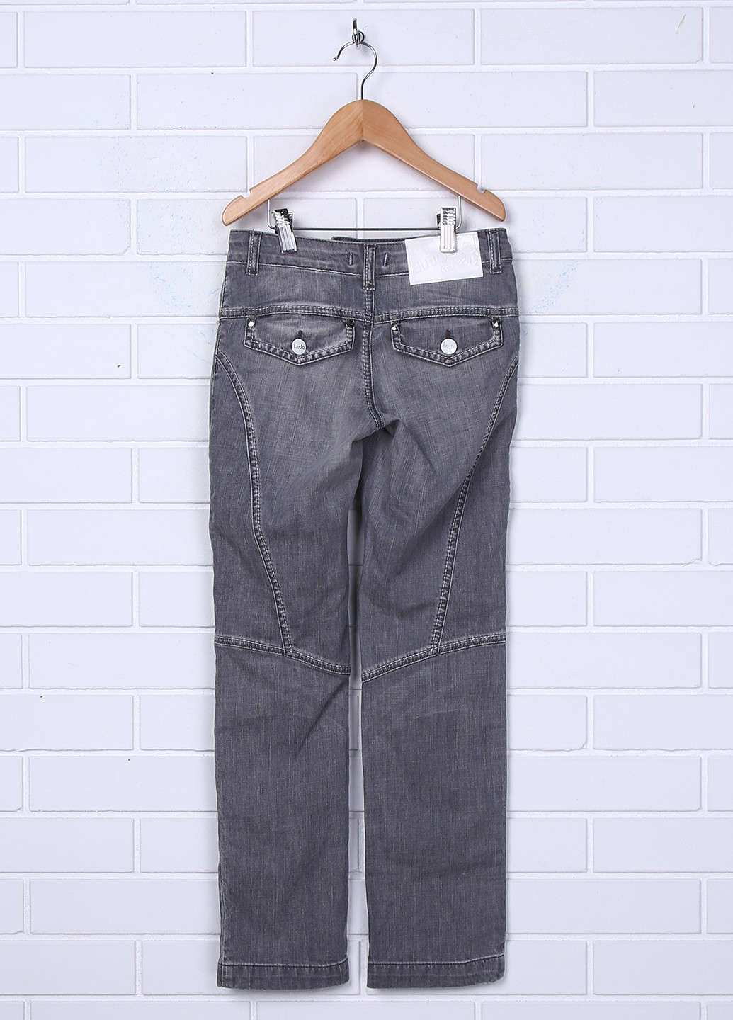 Серые демисезонные прямые джинсы Liu-Jo