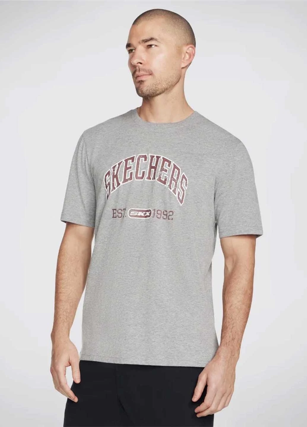 Світло-сіра футболка Skechers