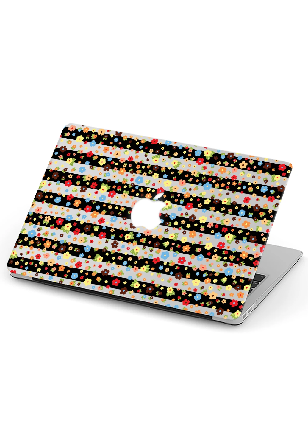 Чохол пластиковий для Apple MacBook Pro 13 A1278 Смужки і квіти (Stripes and flowers) (6347-1848) MobiPrint (218508615)
