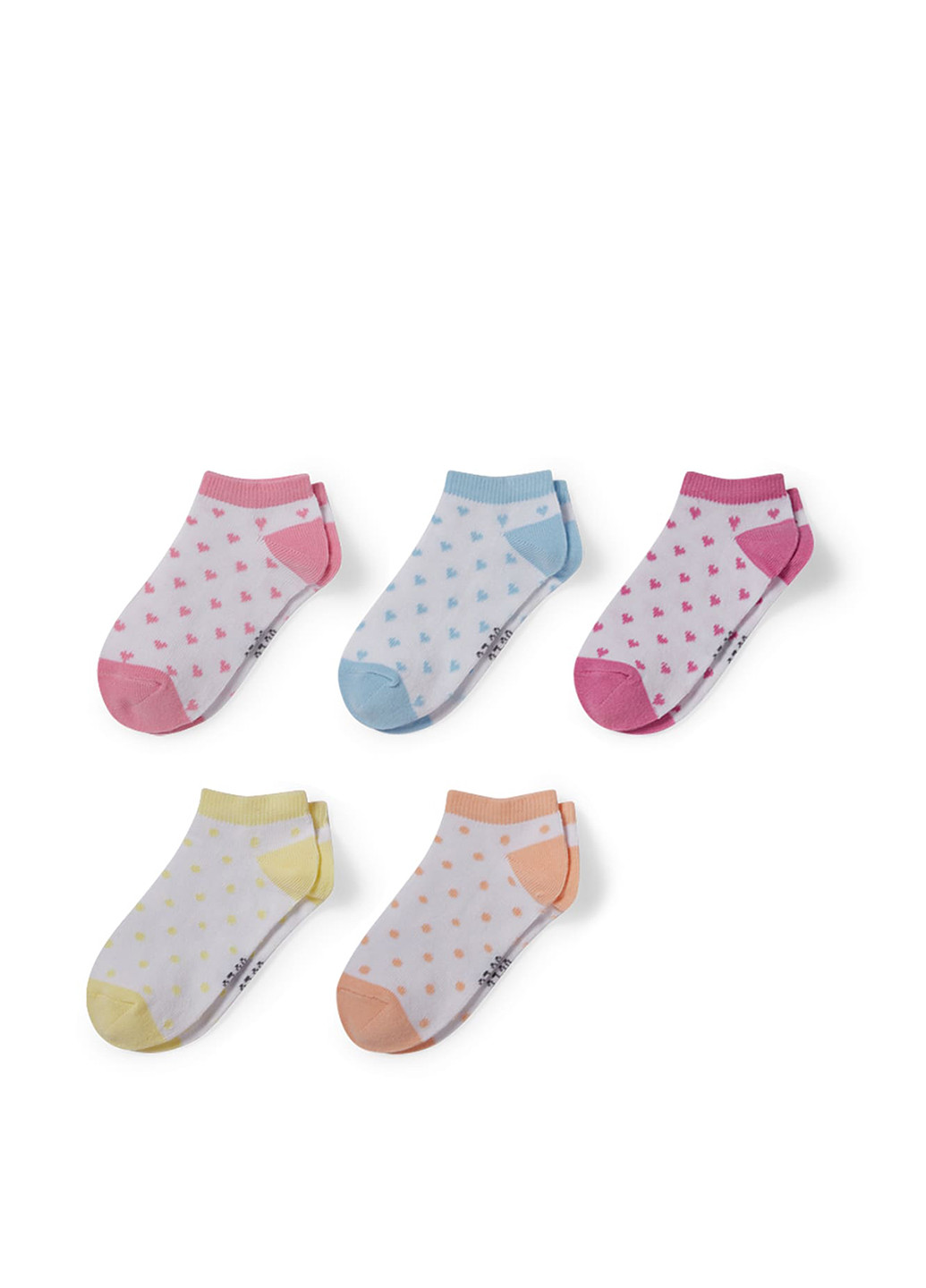 Білі шкарпетки (5 пар) C&A сердечка (296723886)