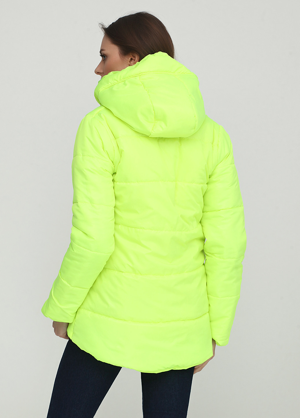 Кислотно-зеленая демисезонная куртка Ravol