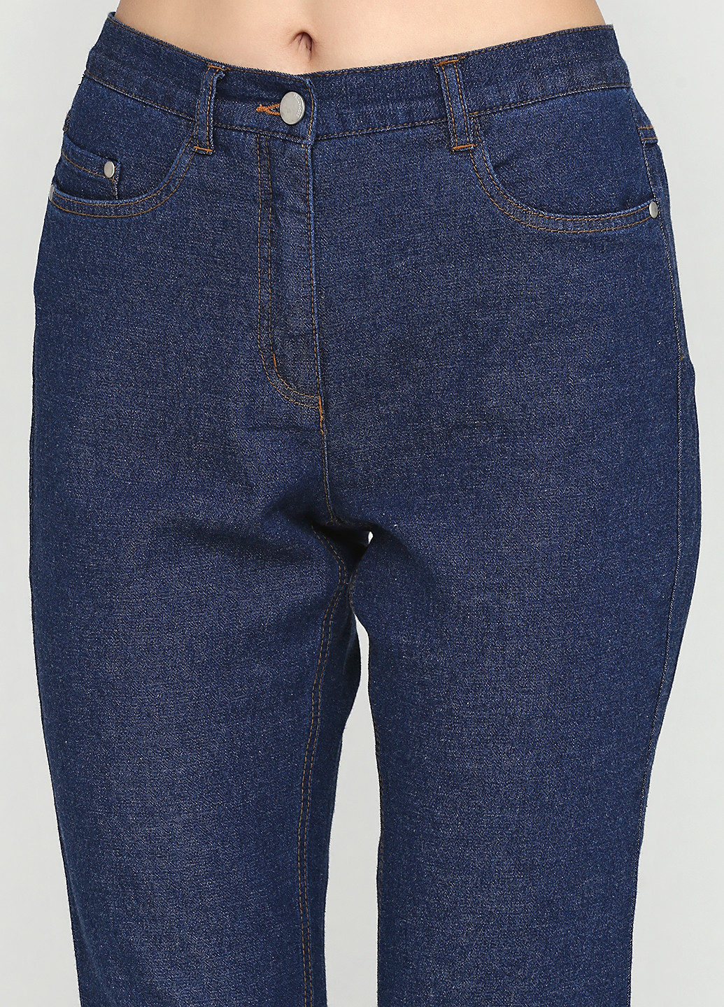 Бриджи Signature однотонные тёмно-синие джинсовые