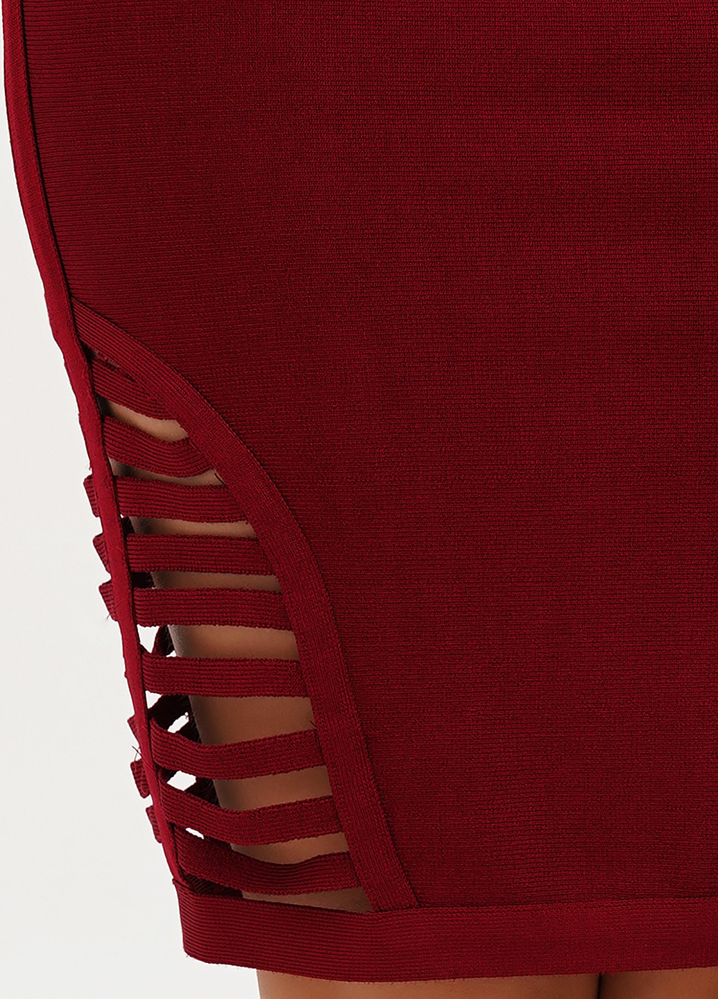 Бордовая кэжуал однотонная юбка Sassofono карандаш