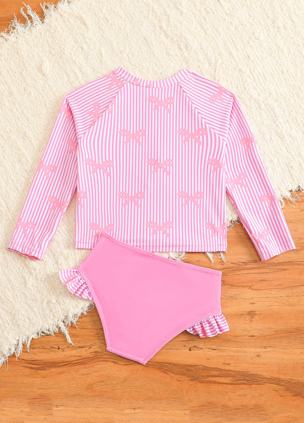 Рожевий літній купальник (ліф, трусики) топ, роздільний SHEIN