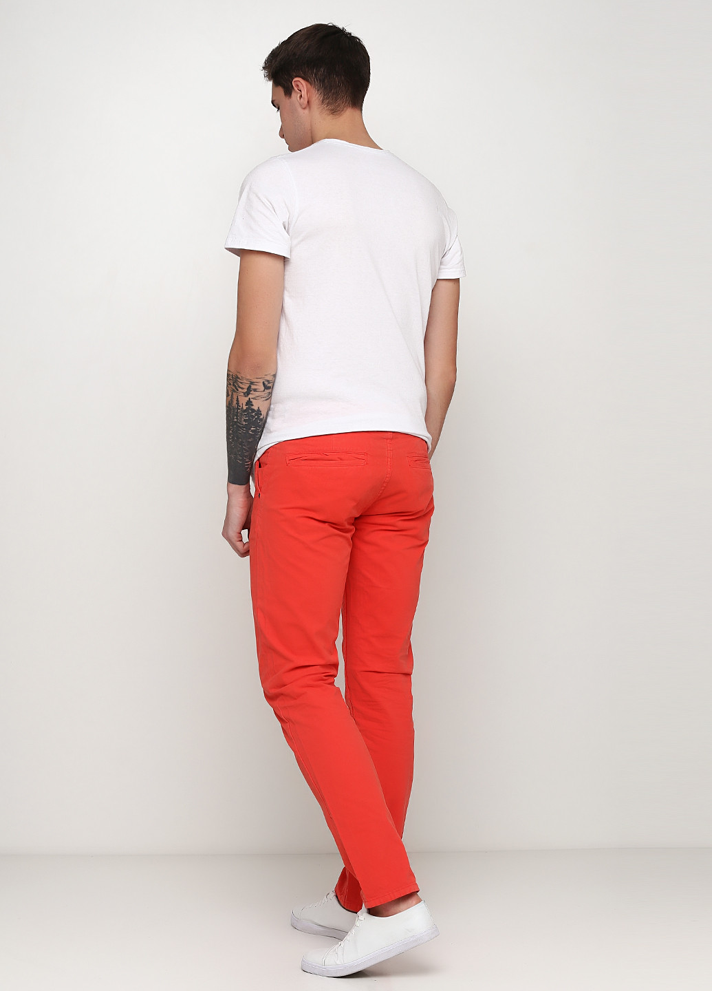 Красные кэжуал демисезонные прямые брюки Tom Tailor