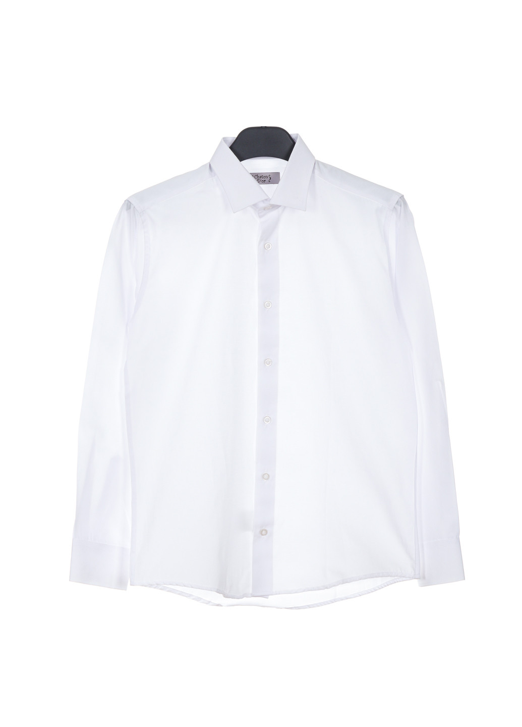 Белая кэжуал рубашка однотонная Cazibesi