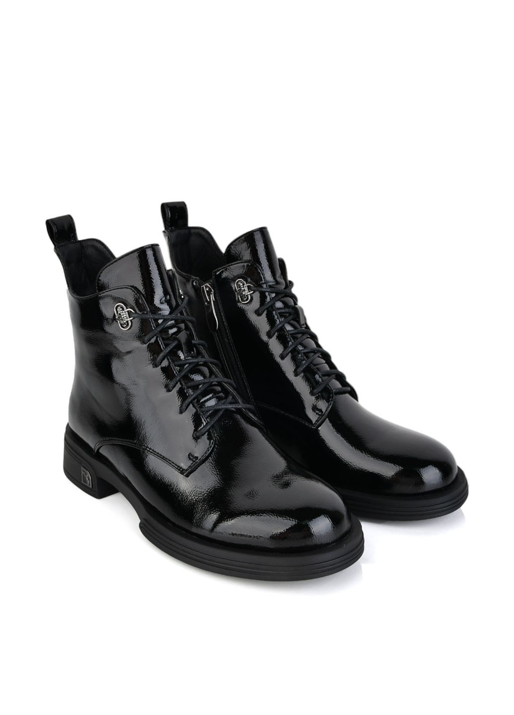 Осенние черевики Lino Marano лаковые, со шнуровкой из искусственной кожи