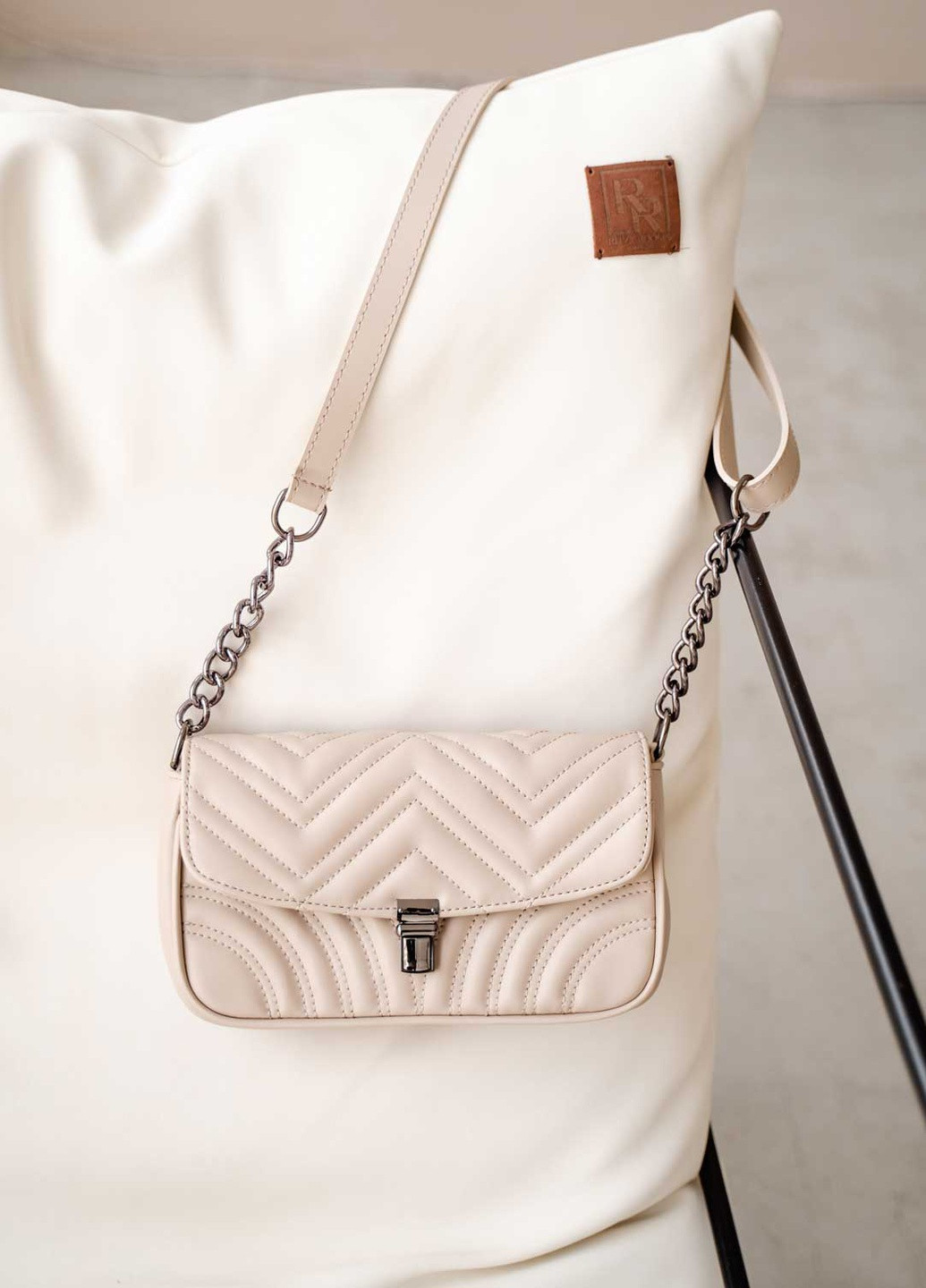 Сумка женская кросс боди экокожа стеганая (wel-64509) Бежевая WeLassie (253982749)