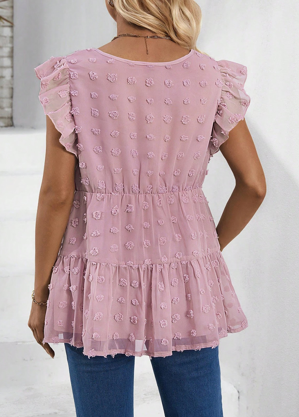 Розово-лиловая блуза для беременных SHEIN