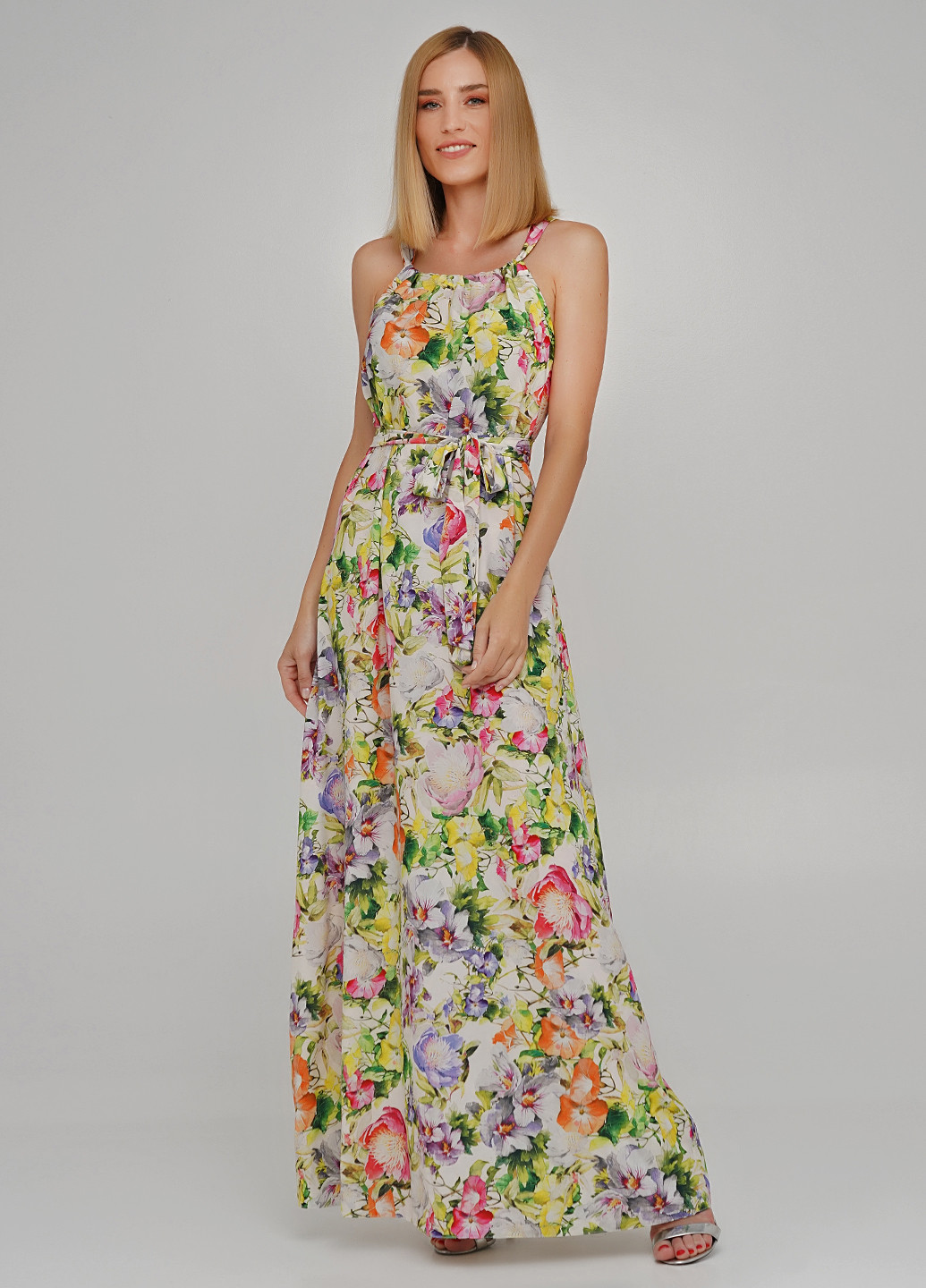 Комбинированное кэжуал платье Anastasimo с цветочным принтом